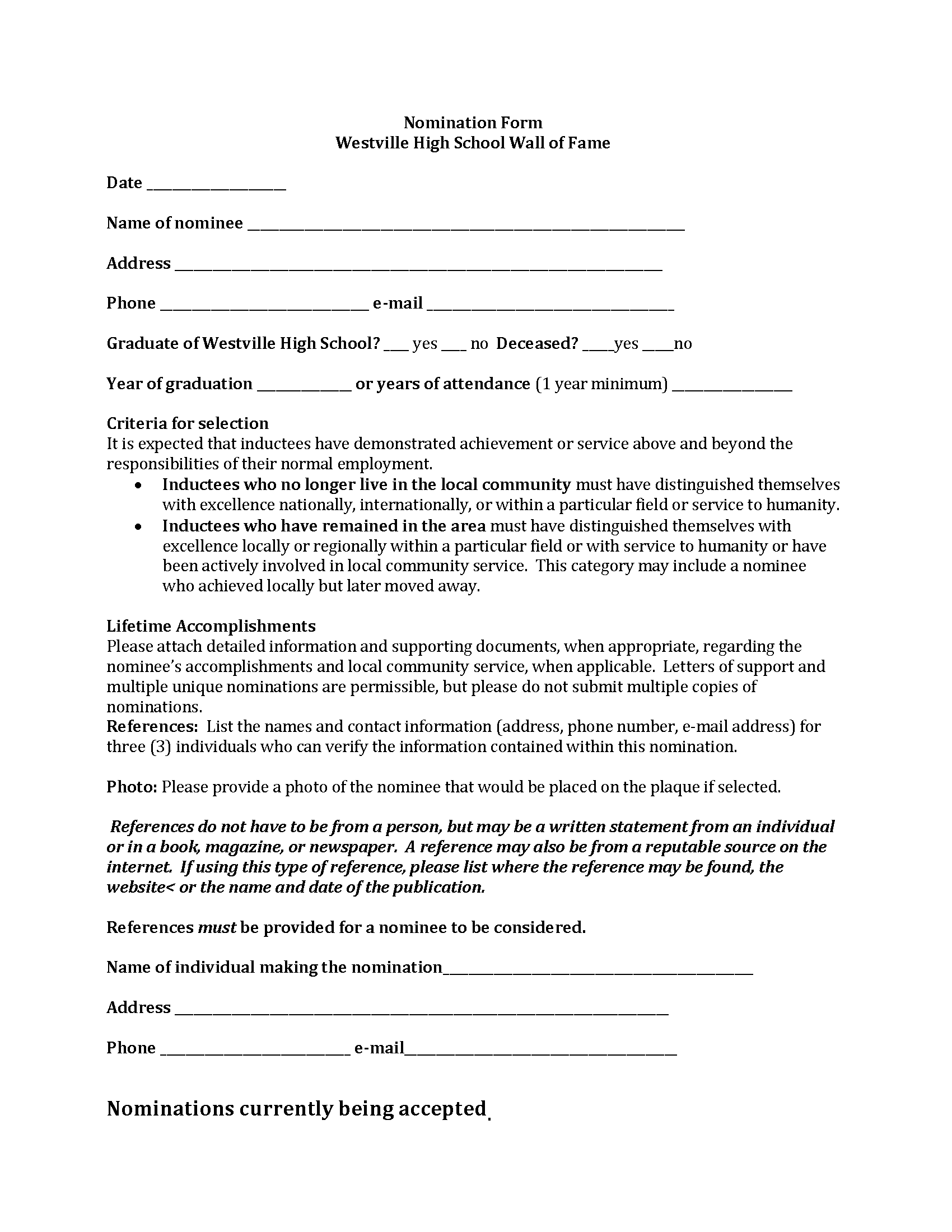 Nomination Form