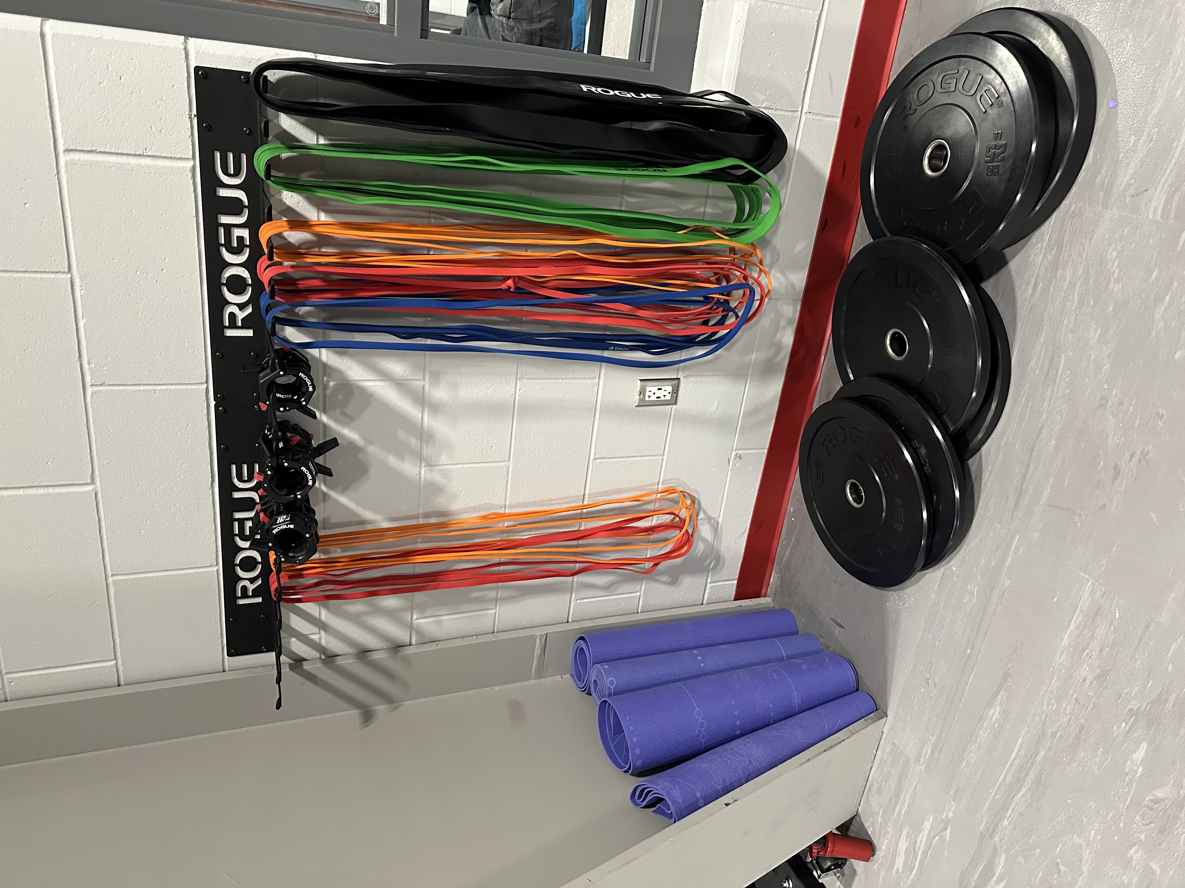 photo of fitness room resistance bands