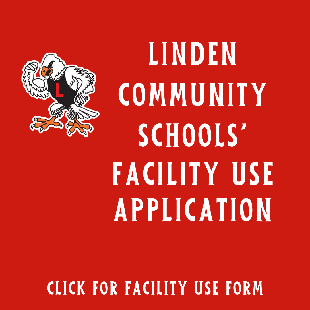 Text that reads linden community schools facility rental application