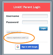 LinkIt Login screen