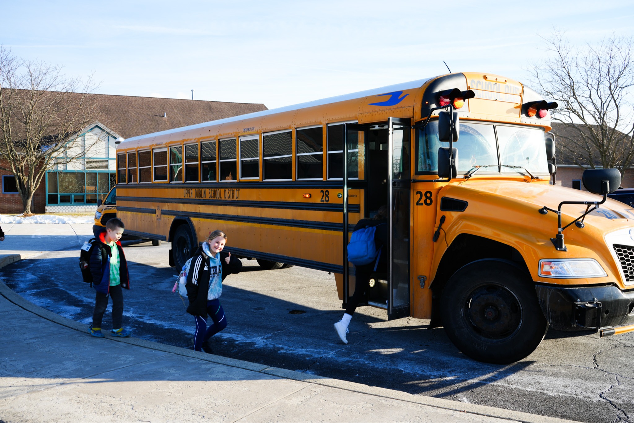 school buses and page title