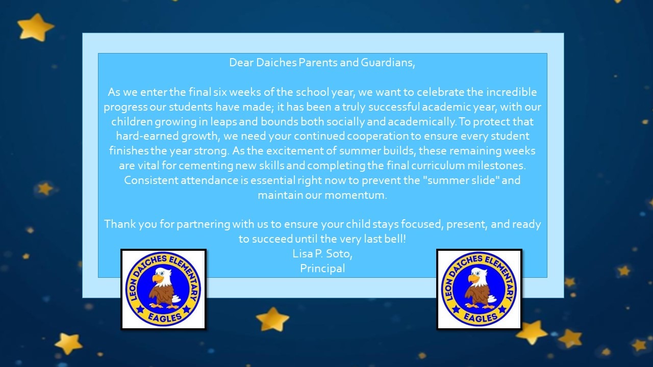 Message from Principal - April 2026
