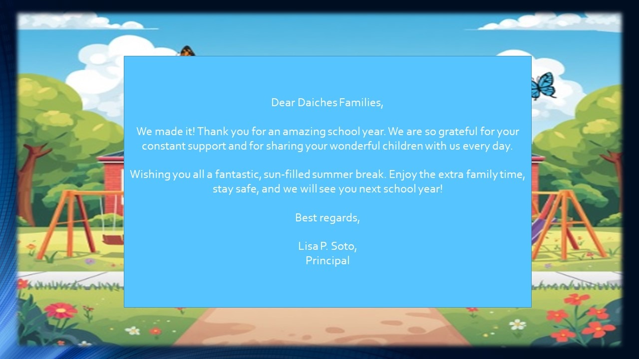 Message from Principal - June 2026