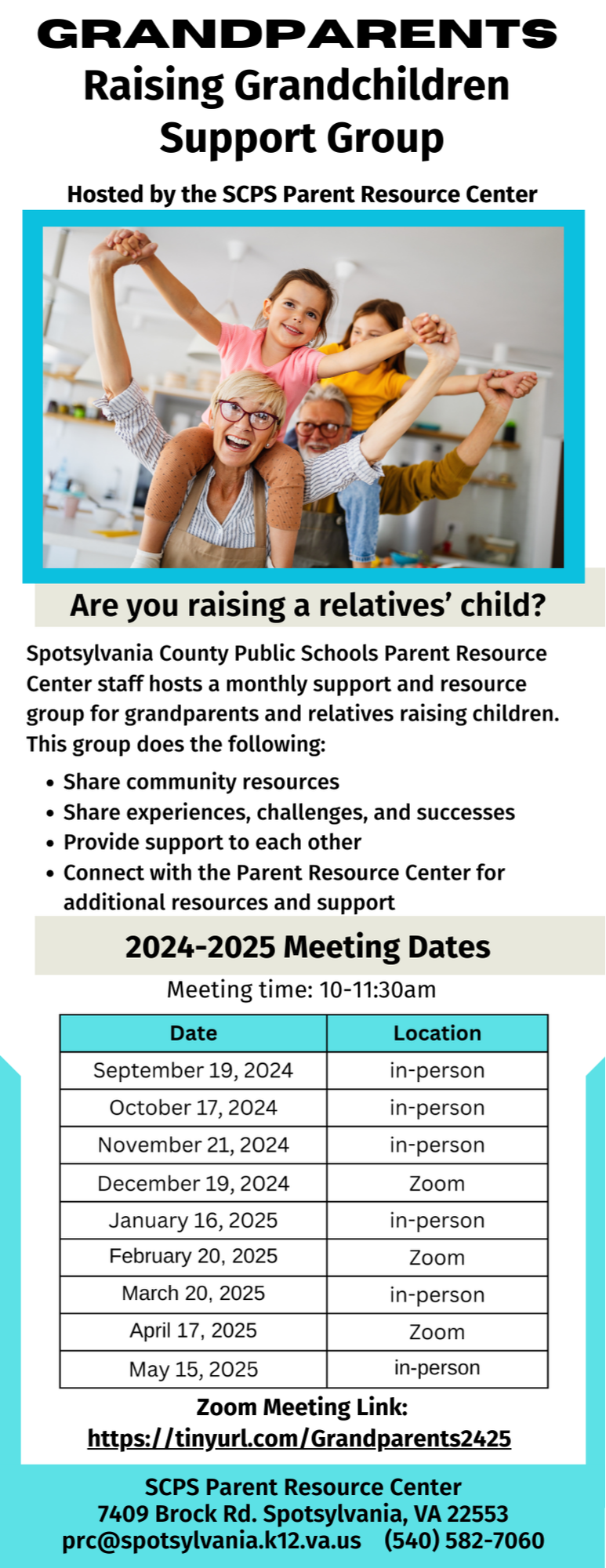 2024-2025 Grandparents Support Group Card