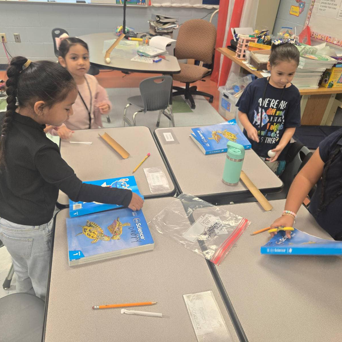 Mrs. Morales first grade class are building ramps to explore the concepts of motion