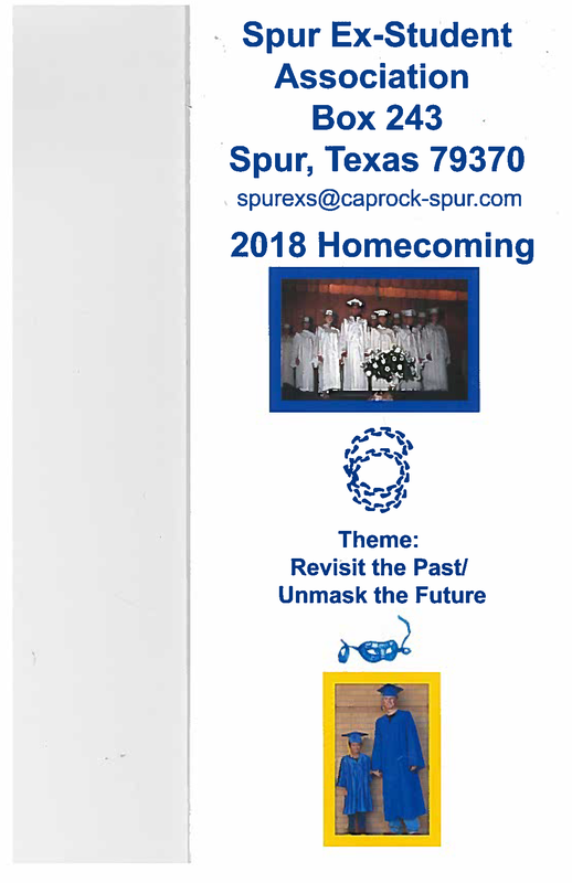 Spur Ex-Student Association Box 243. 2018 Homecoming.