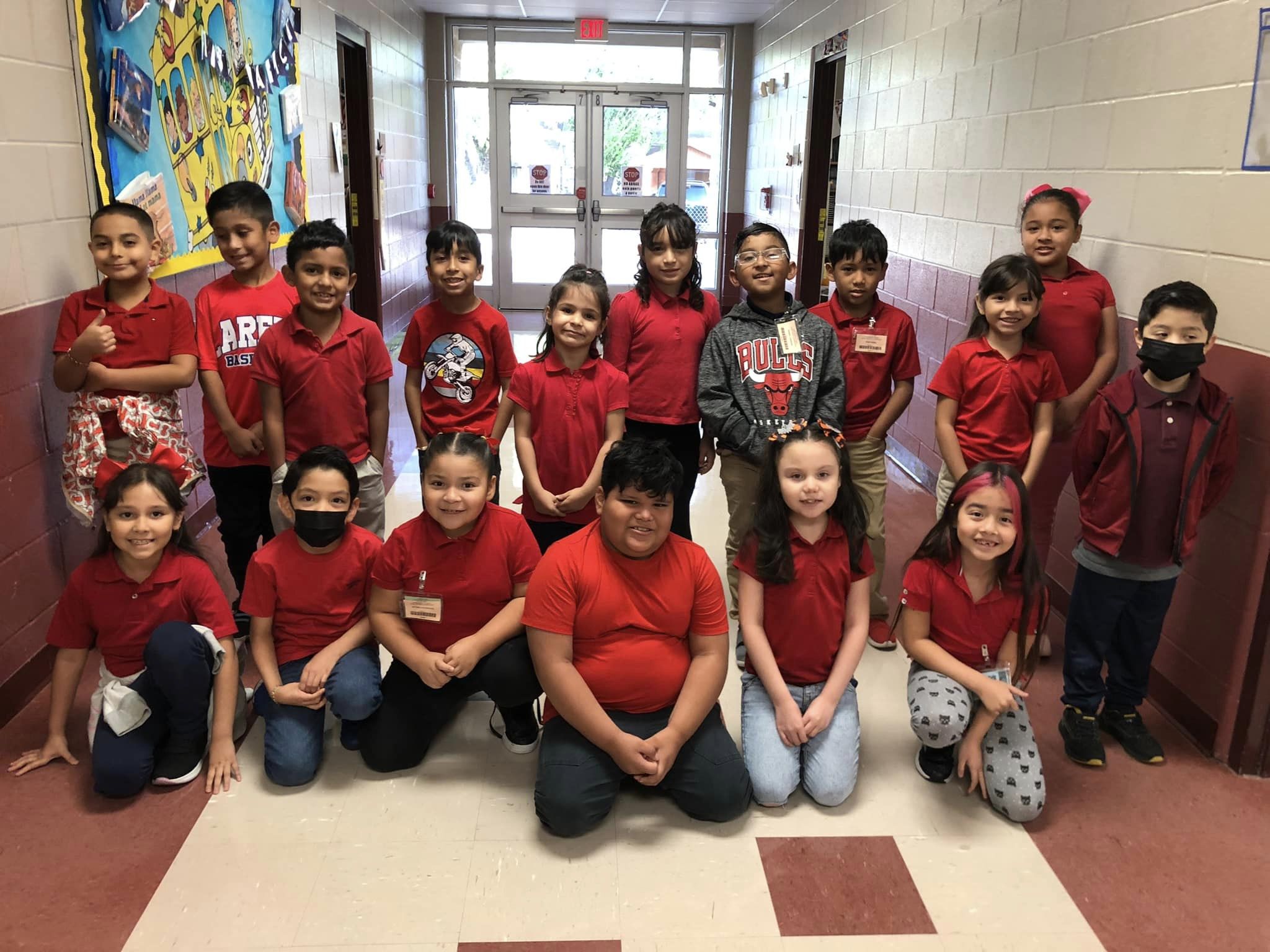 2nd Graders in red