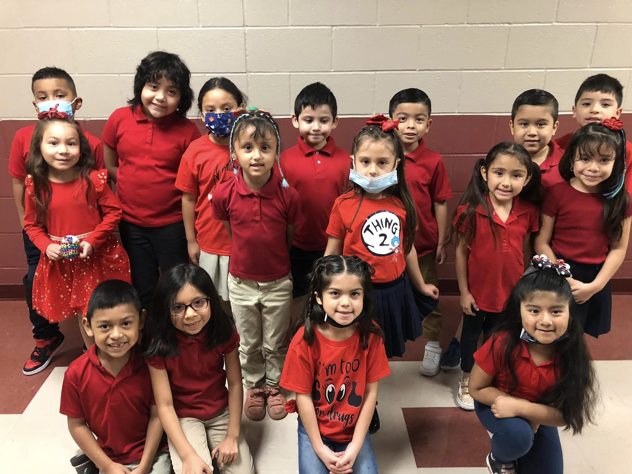 1st graders in red