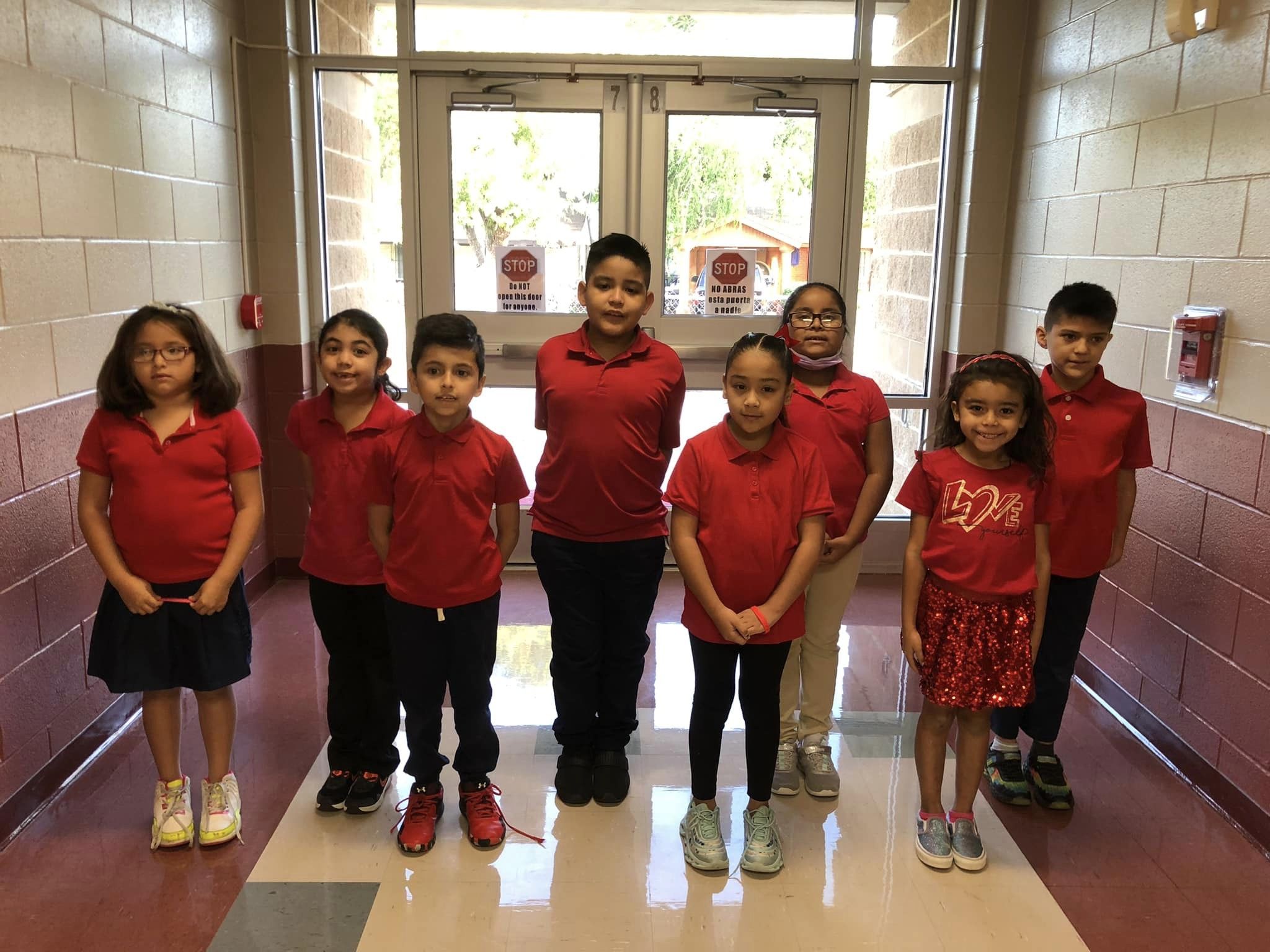 2nd Graders in red