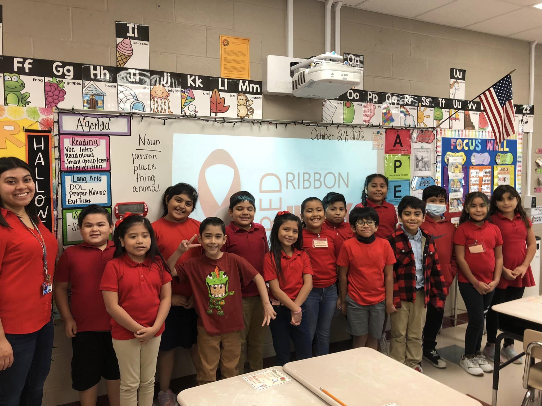 Ms. Frausto's class in red