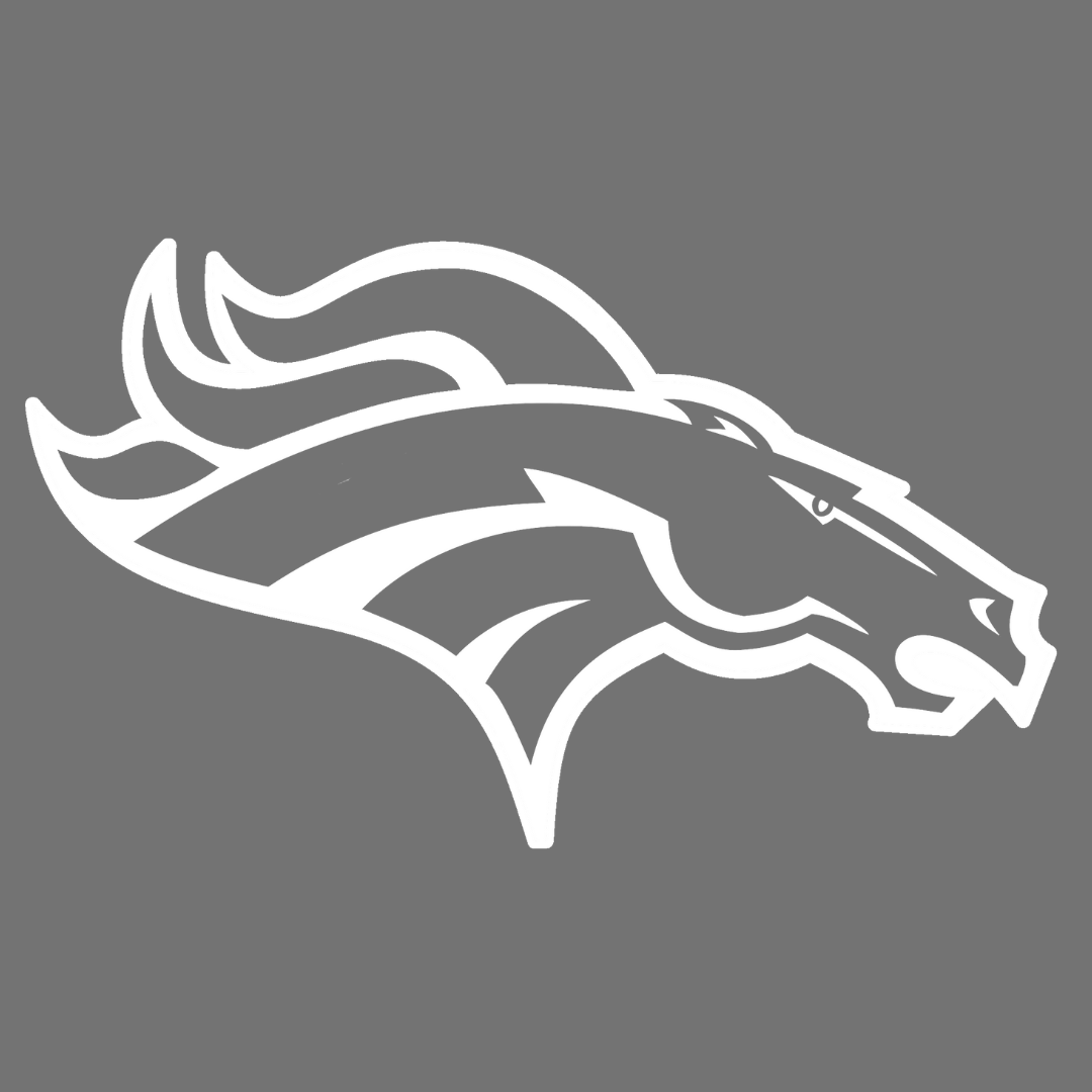 Transparent and White Mustangs Logo