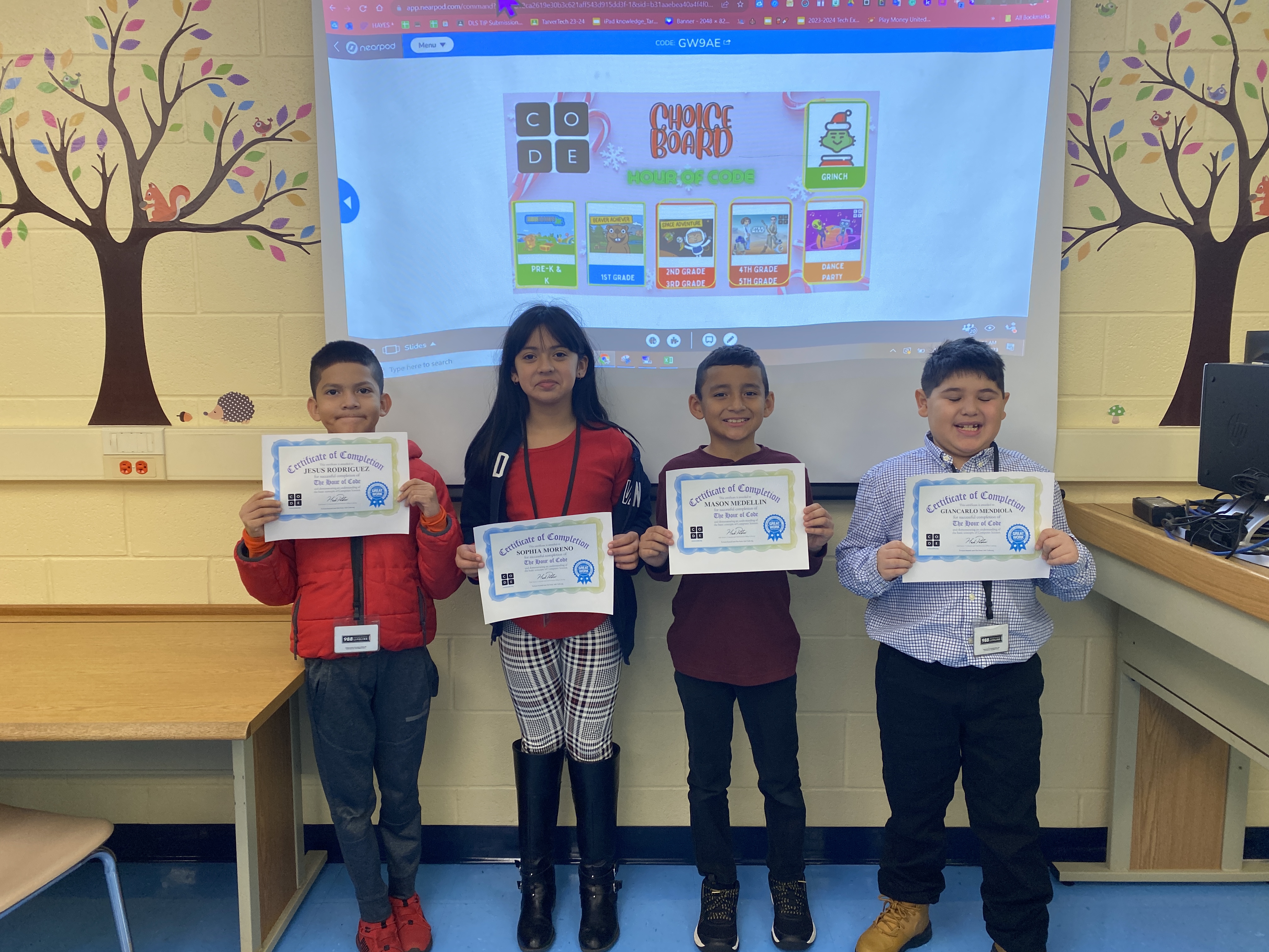 Hour of Code with 4th Grade, Certificate of completion