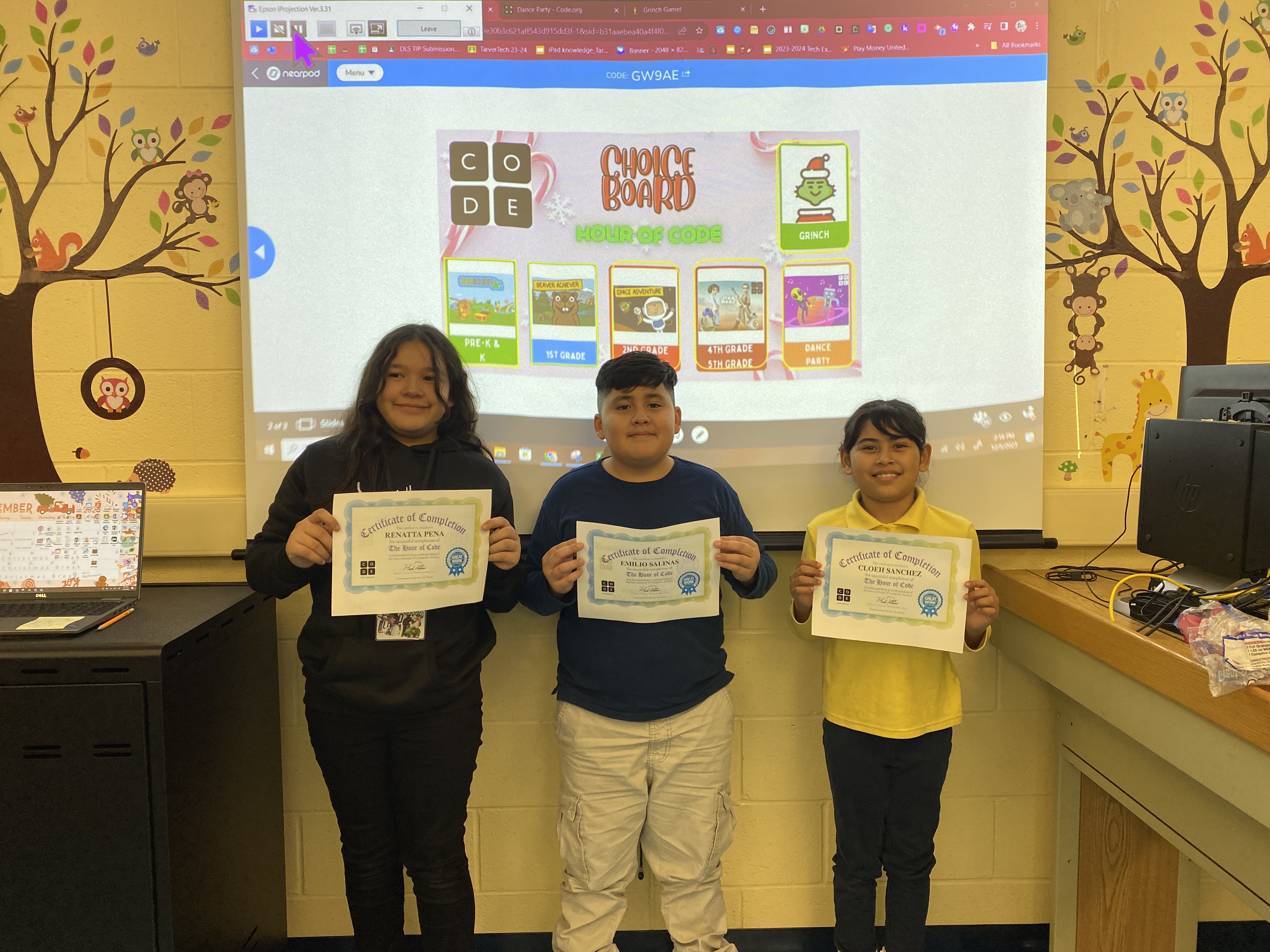 Hour of Code with 4th Grade, Certificate of completion