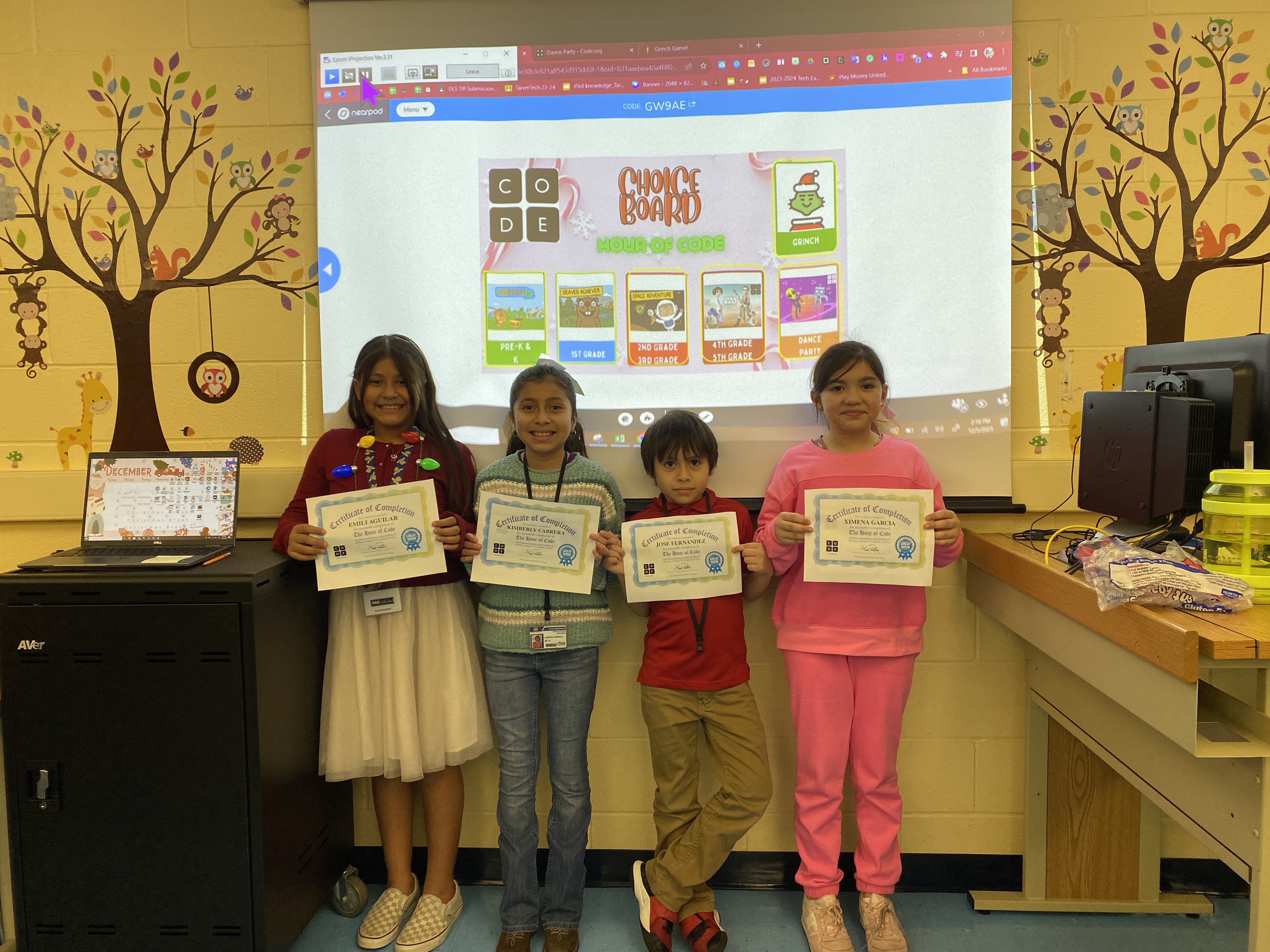 Hour of Code with 4th Grade, Certificate of completion