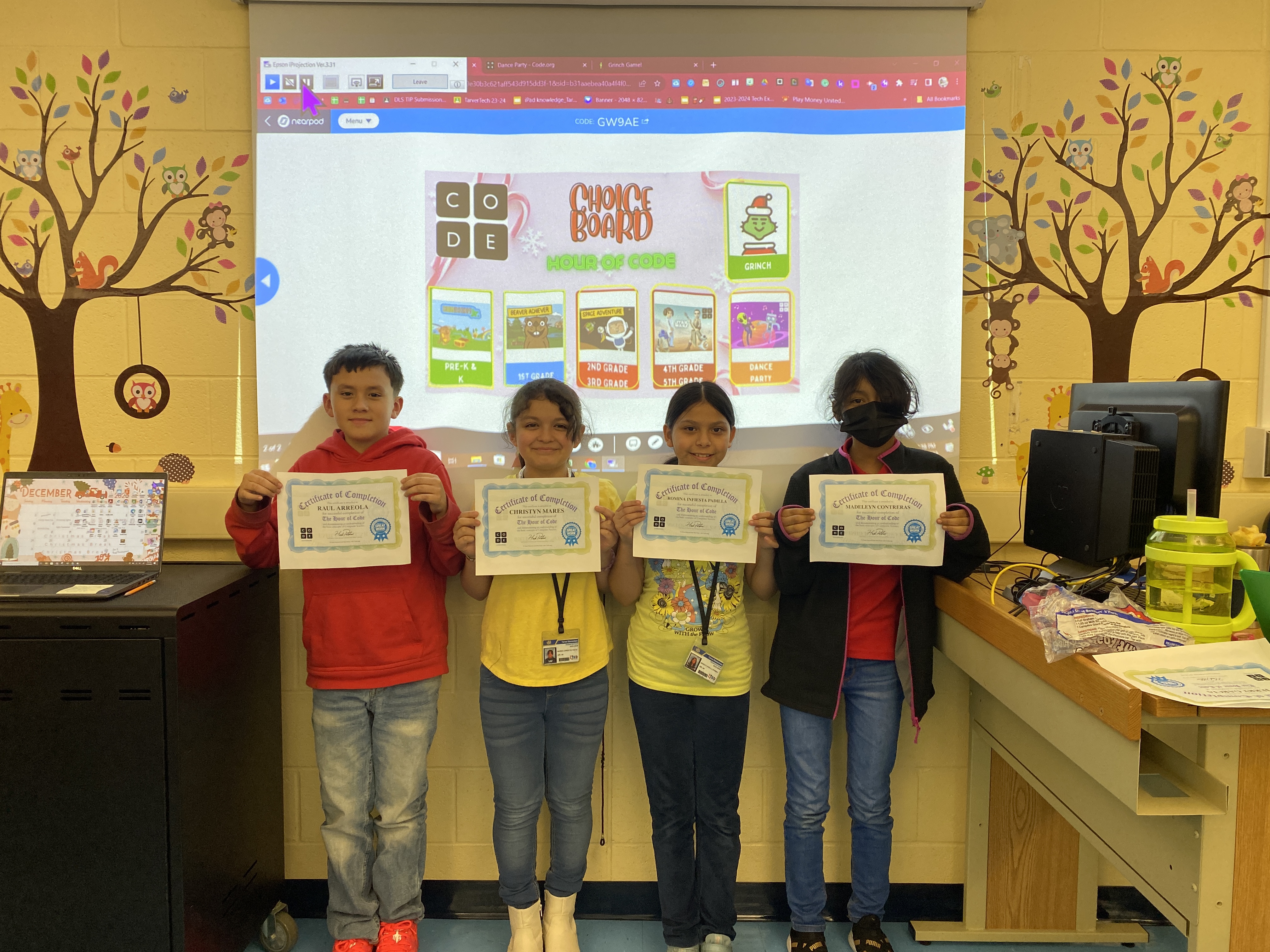 Hour of Code with 4th Grade, Certificate of completion