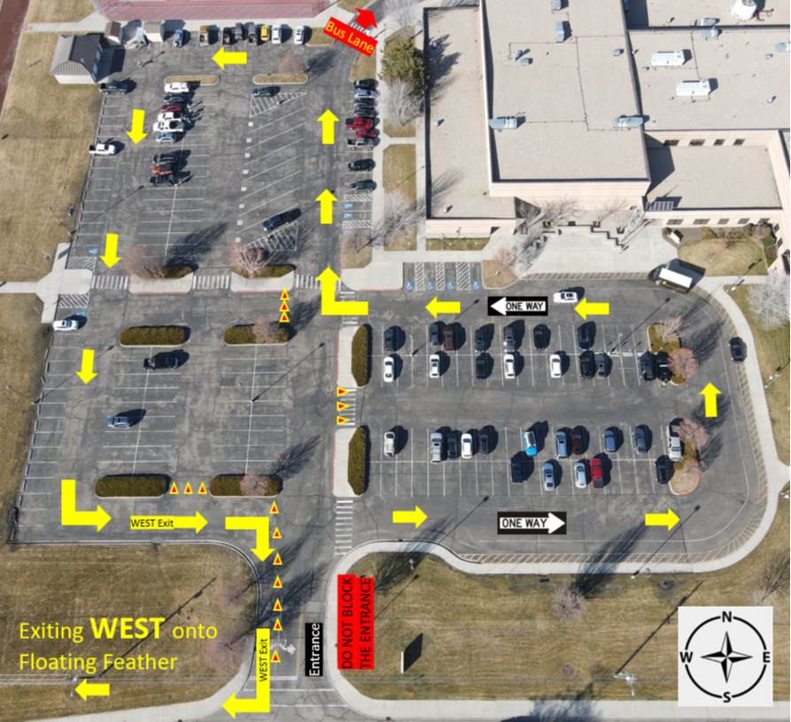 West Parking lot info