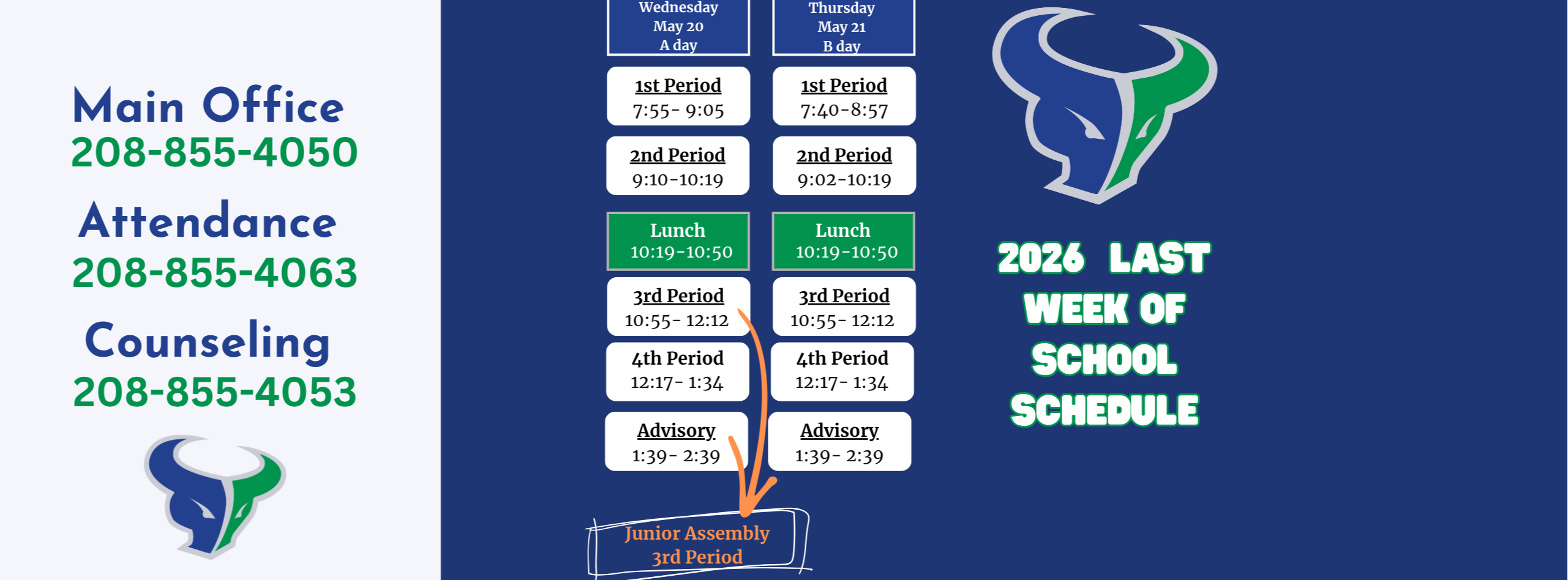Last Week of School Schedule