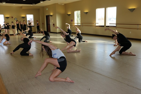 Students in dance studio