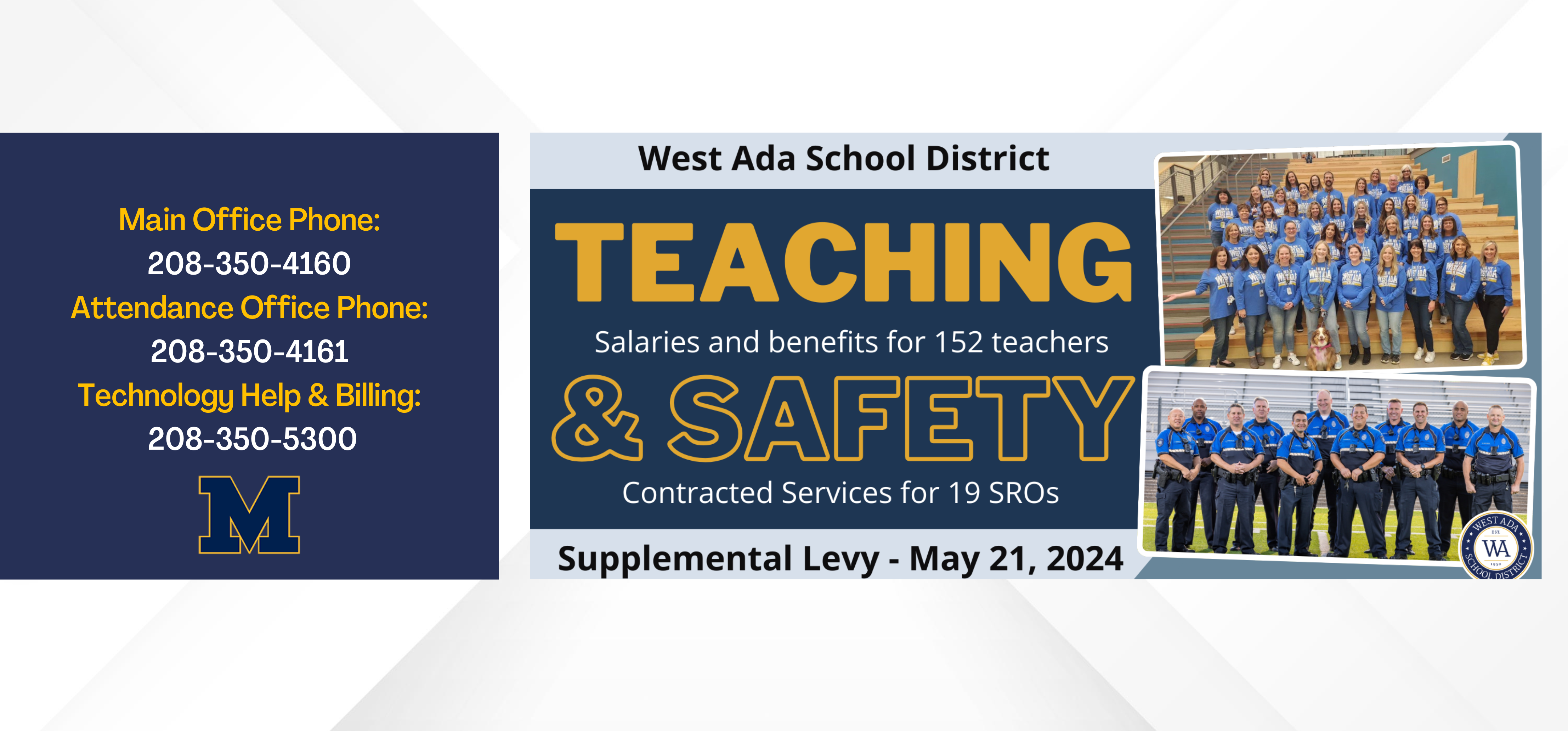 West Ada Teaching & Safety Supplemental Levy - May 21