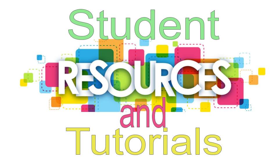 Student Resources and Tutorials