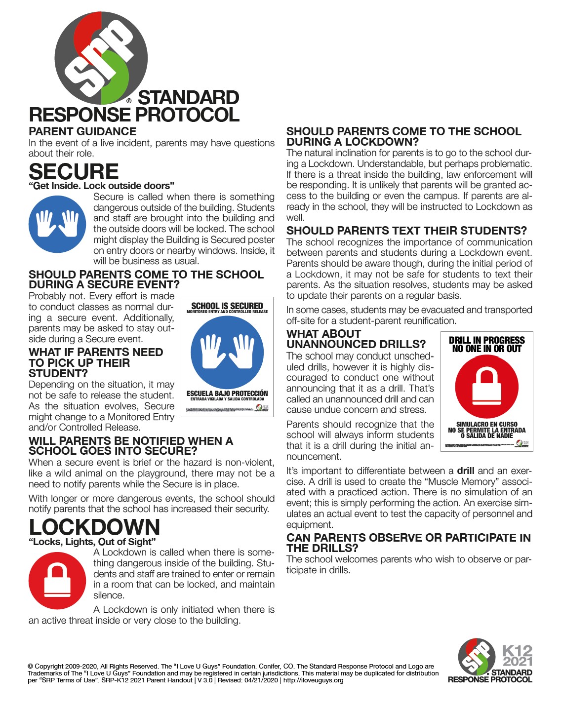 Standard Response Protocol La Grange ISD