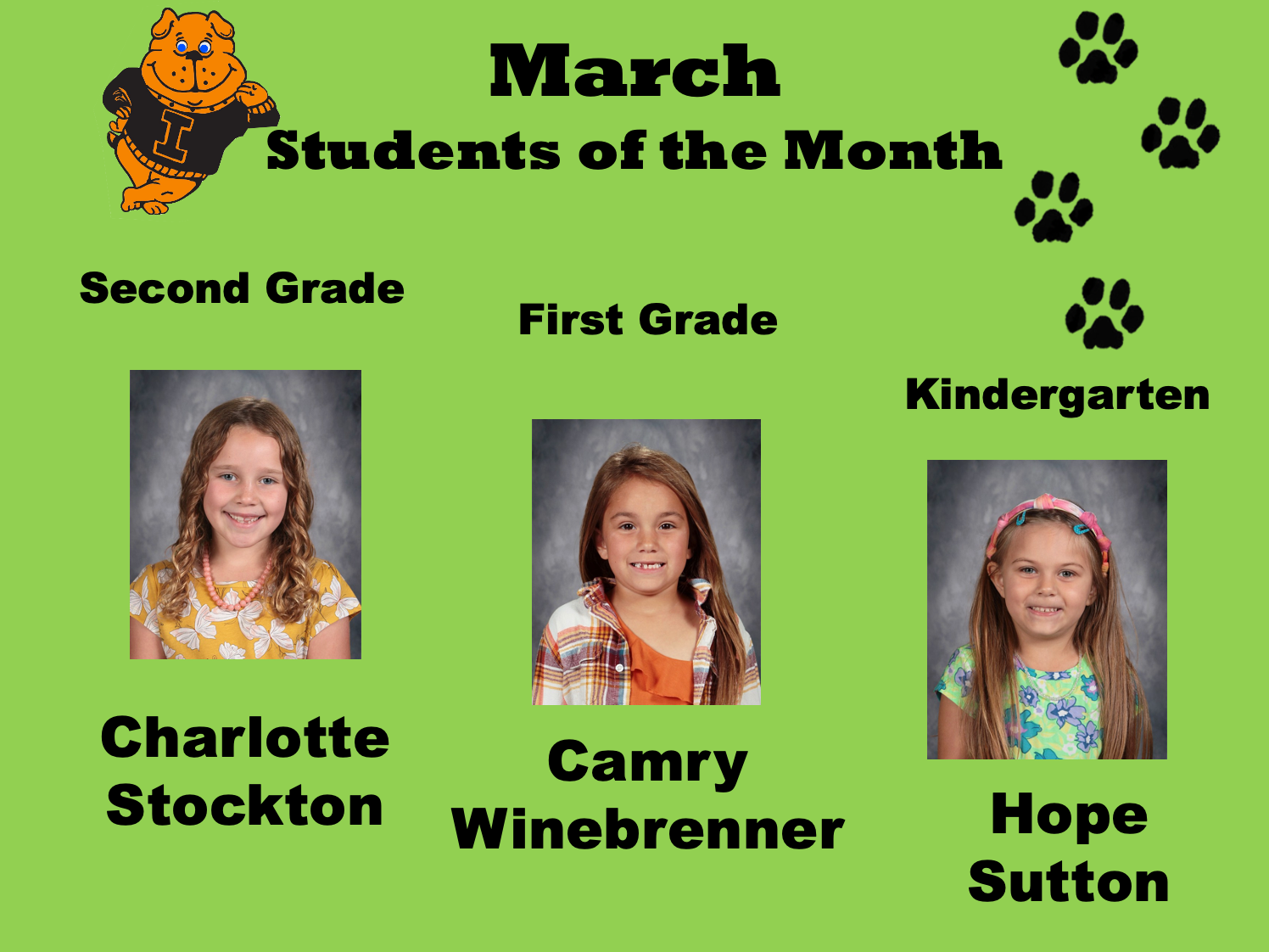Nov 22  Students of the Month