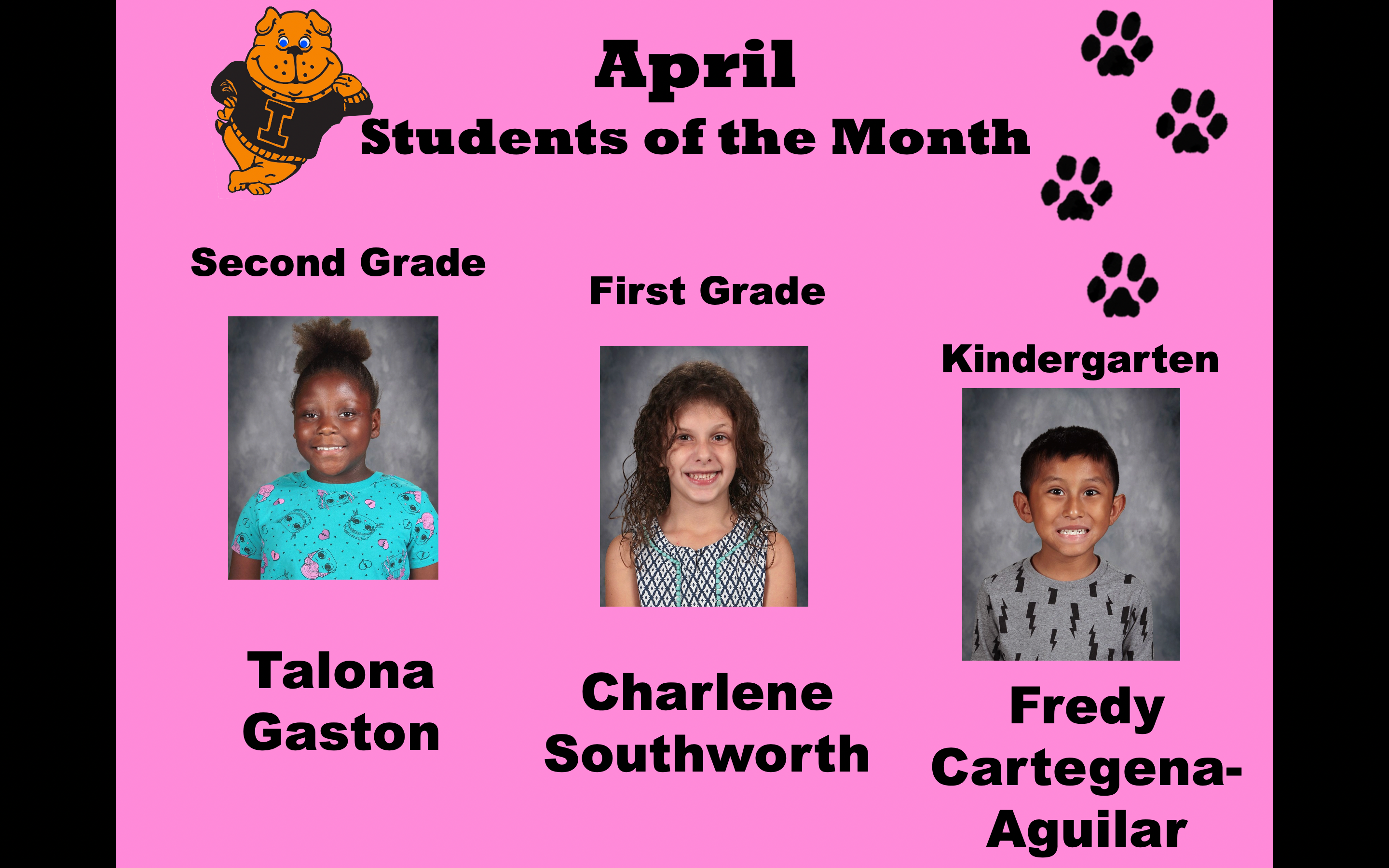 April 23  Students of the Month