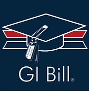 graduation cap with GI Bill written below it