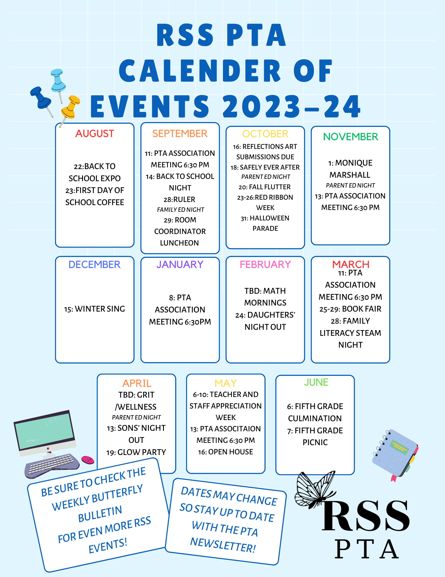 calendar of events