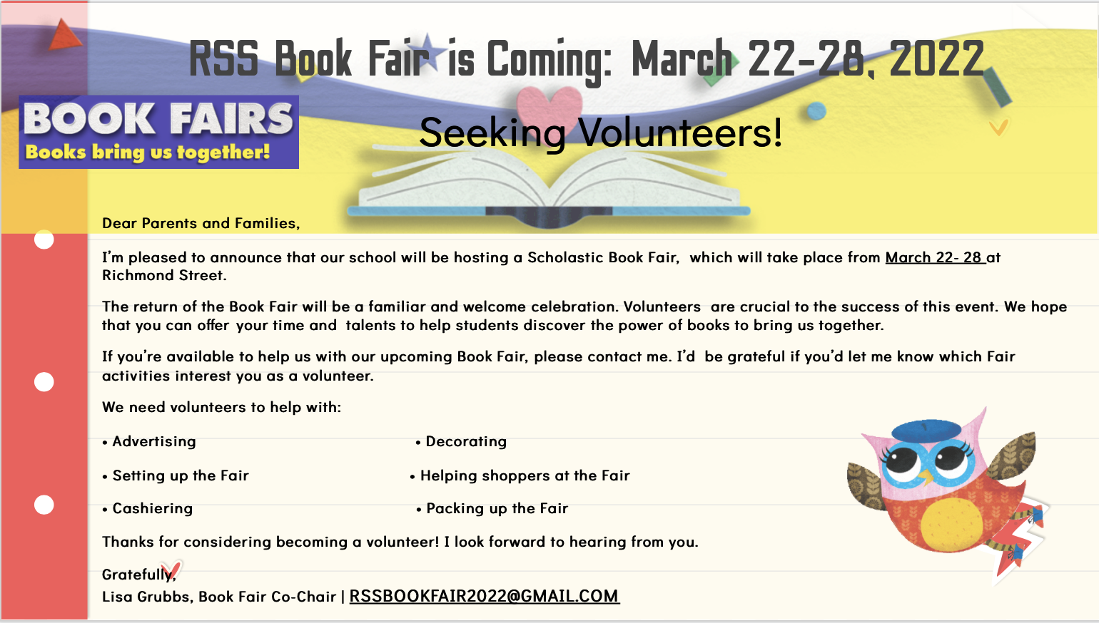 RSS Book Fair is Coming: March 22-28, 2022