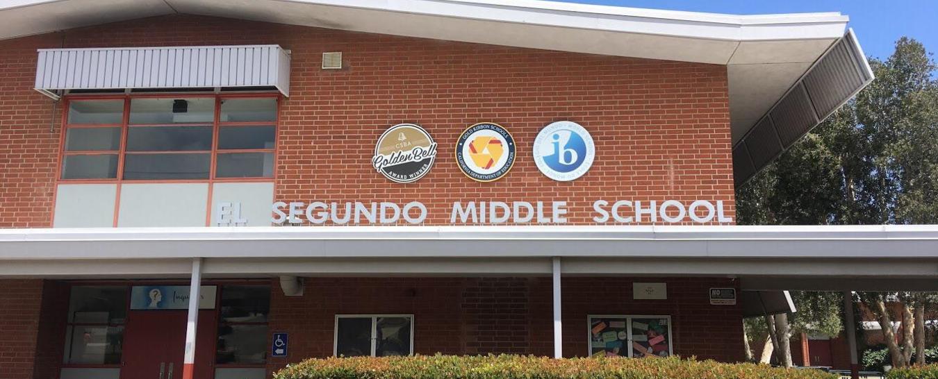 El Segundo middle school entrance sign