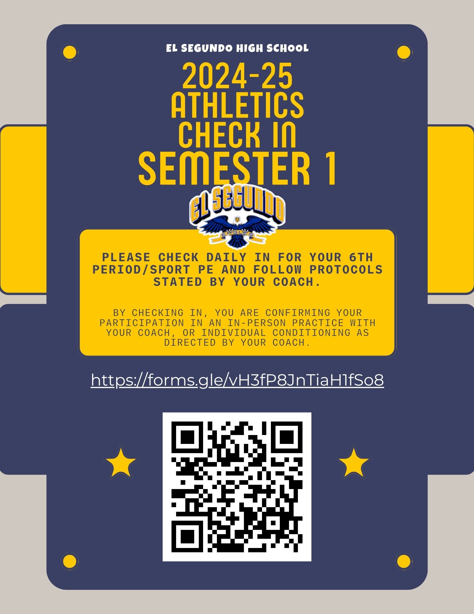 Athletic checkin form 2024-25 semester 1