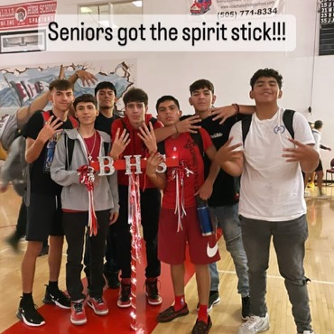 Seniors with the Spirit Stick