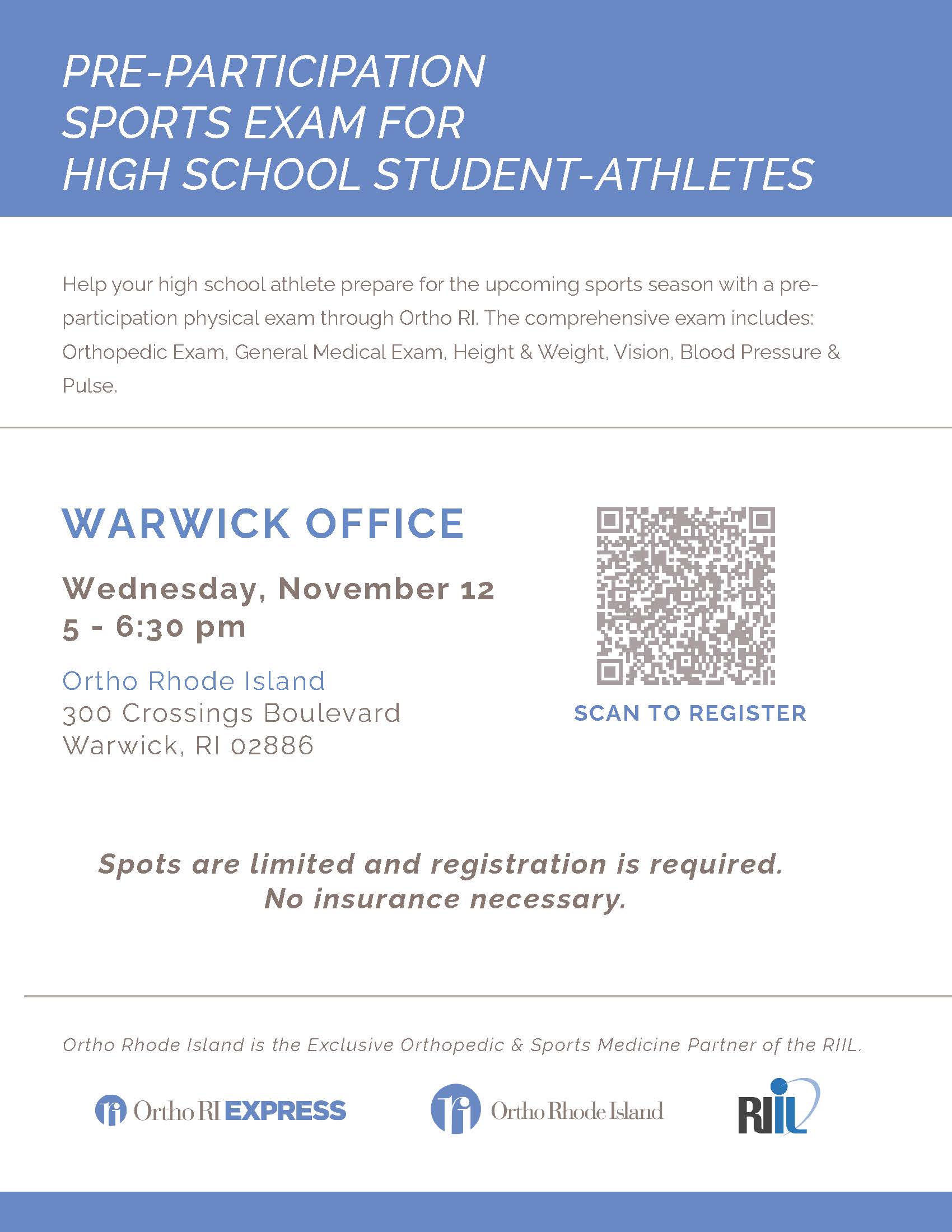 Free Physical Appointment Opportunity