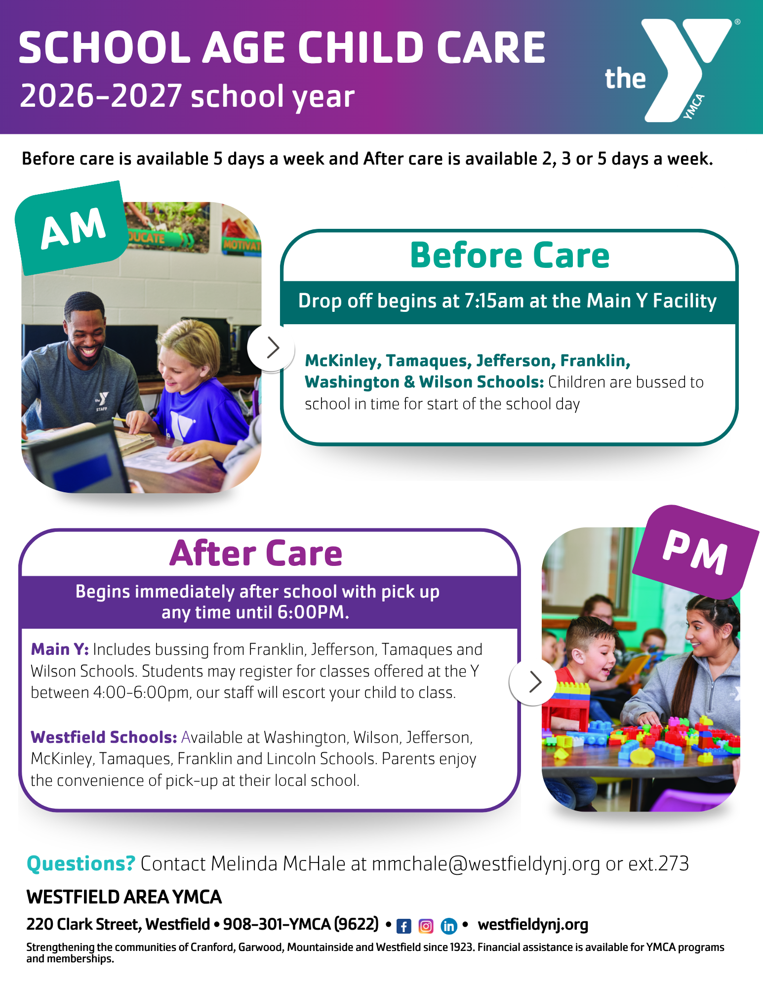 ymca before and after care 2026-2027