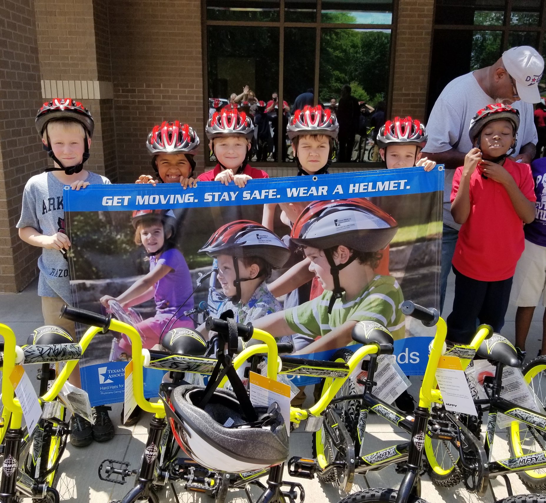 Student with bikes from Read 2 Ride Program