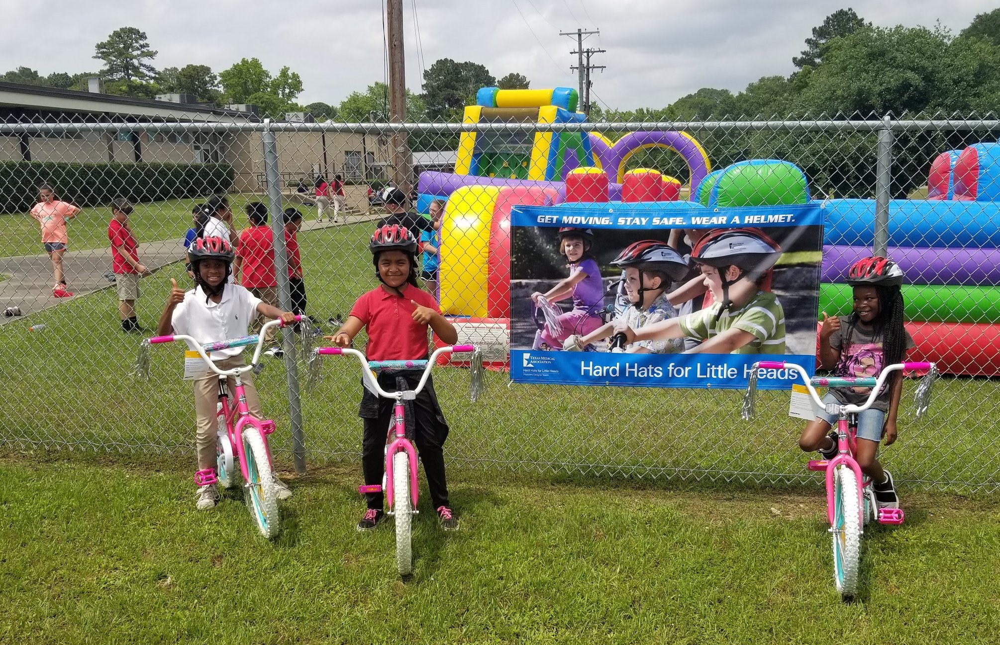 Student with bikes from Read 2 Ride Program