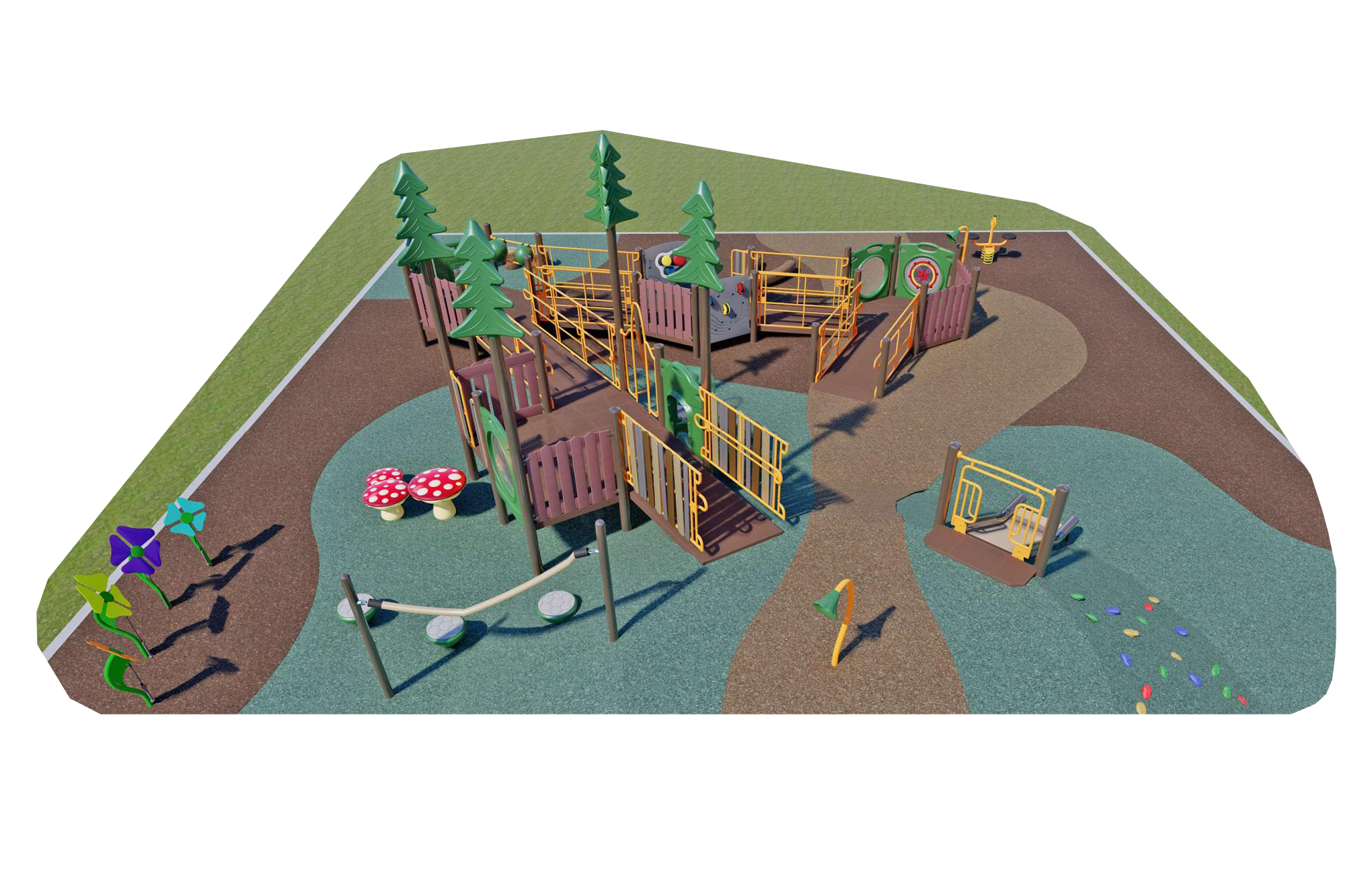 rendering of a playground