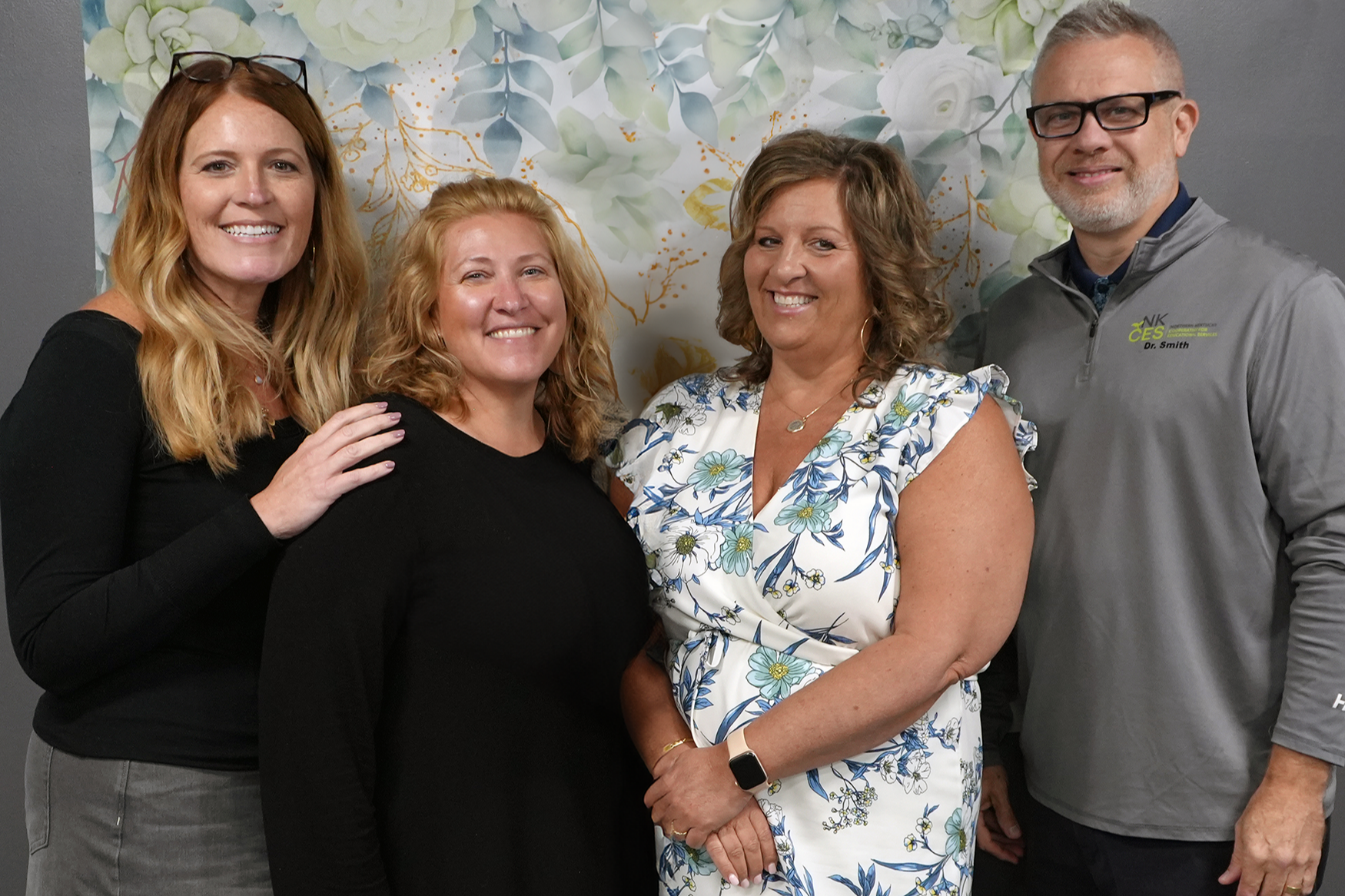 Leadership team smiling