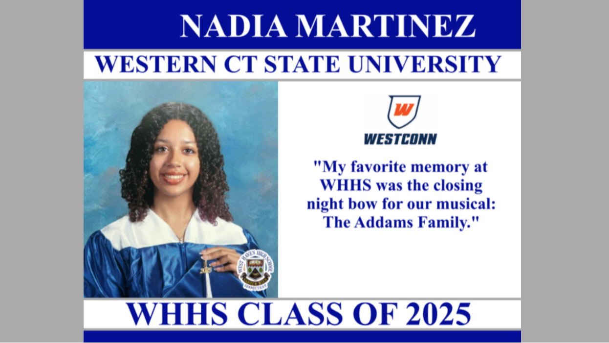 Nadia Martinez - Western CT State University - Senior Profile