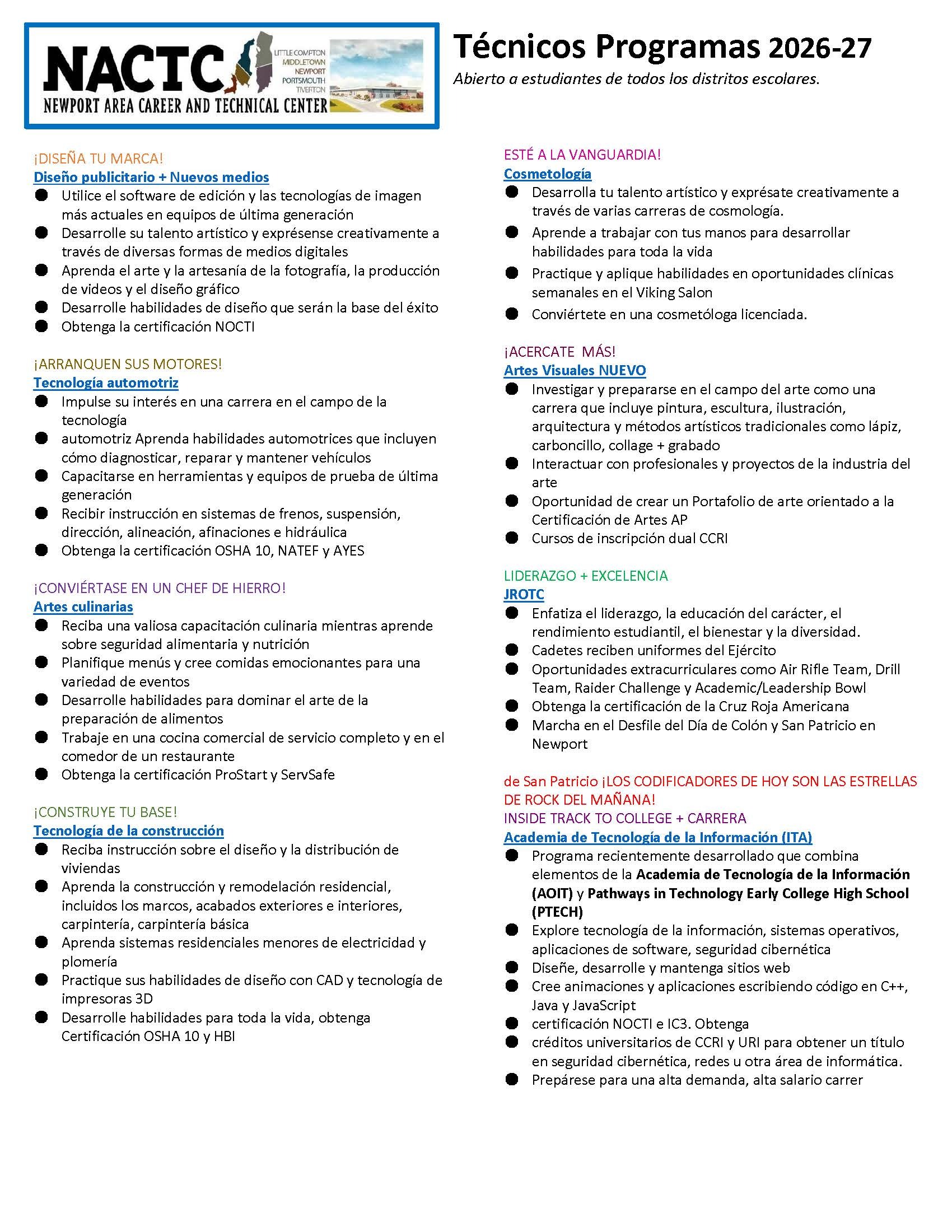 Spanish Program Flyer