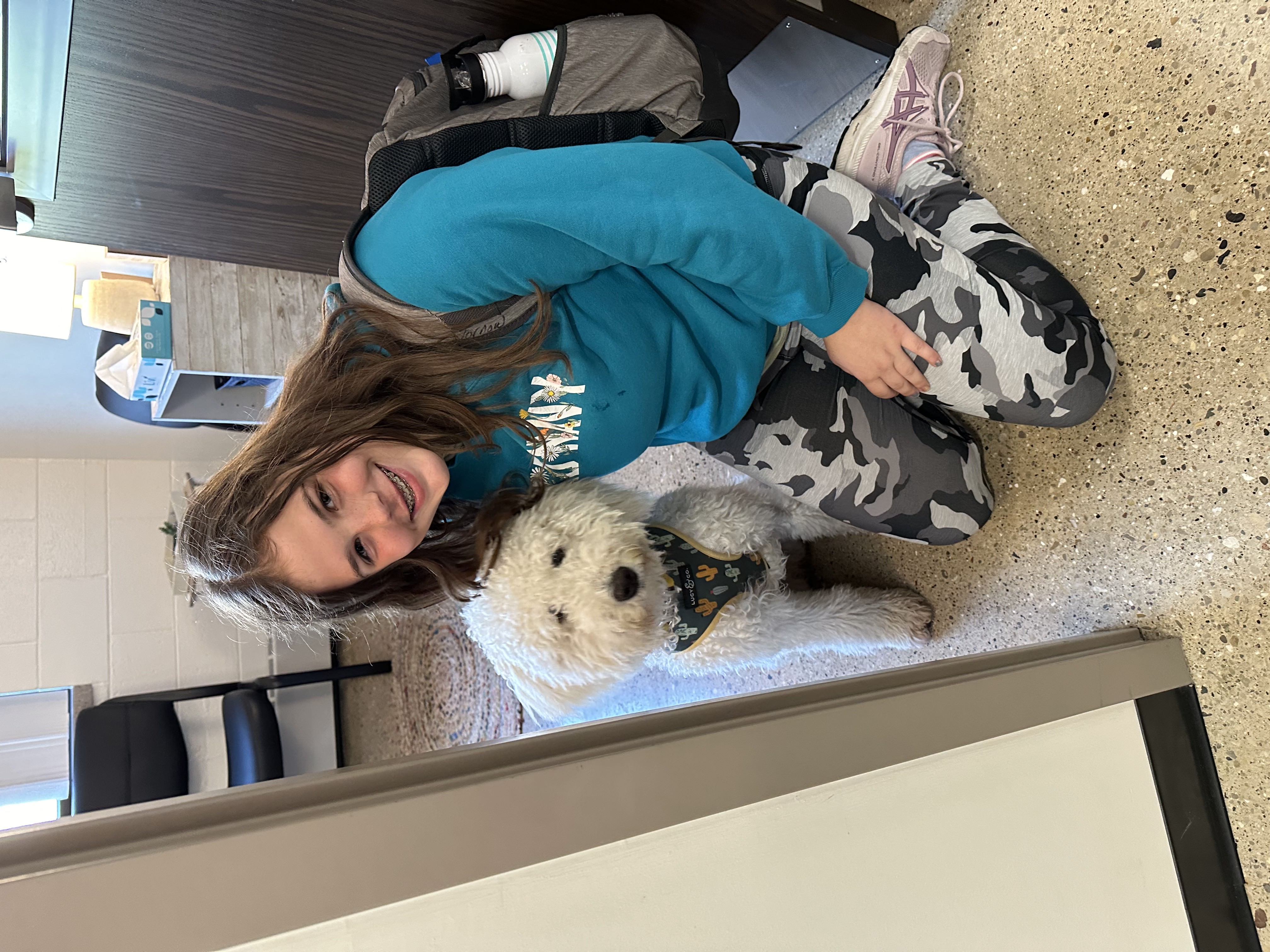 Rosie with Student