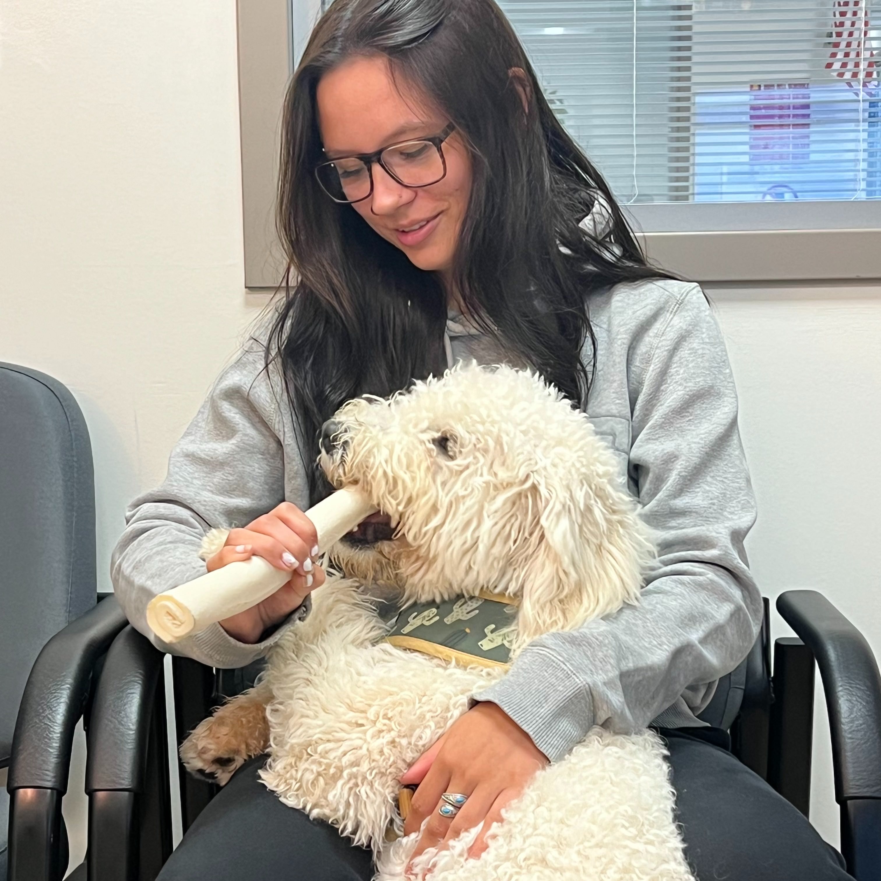 Student with Rosie