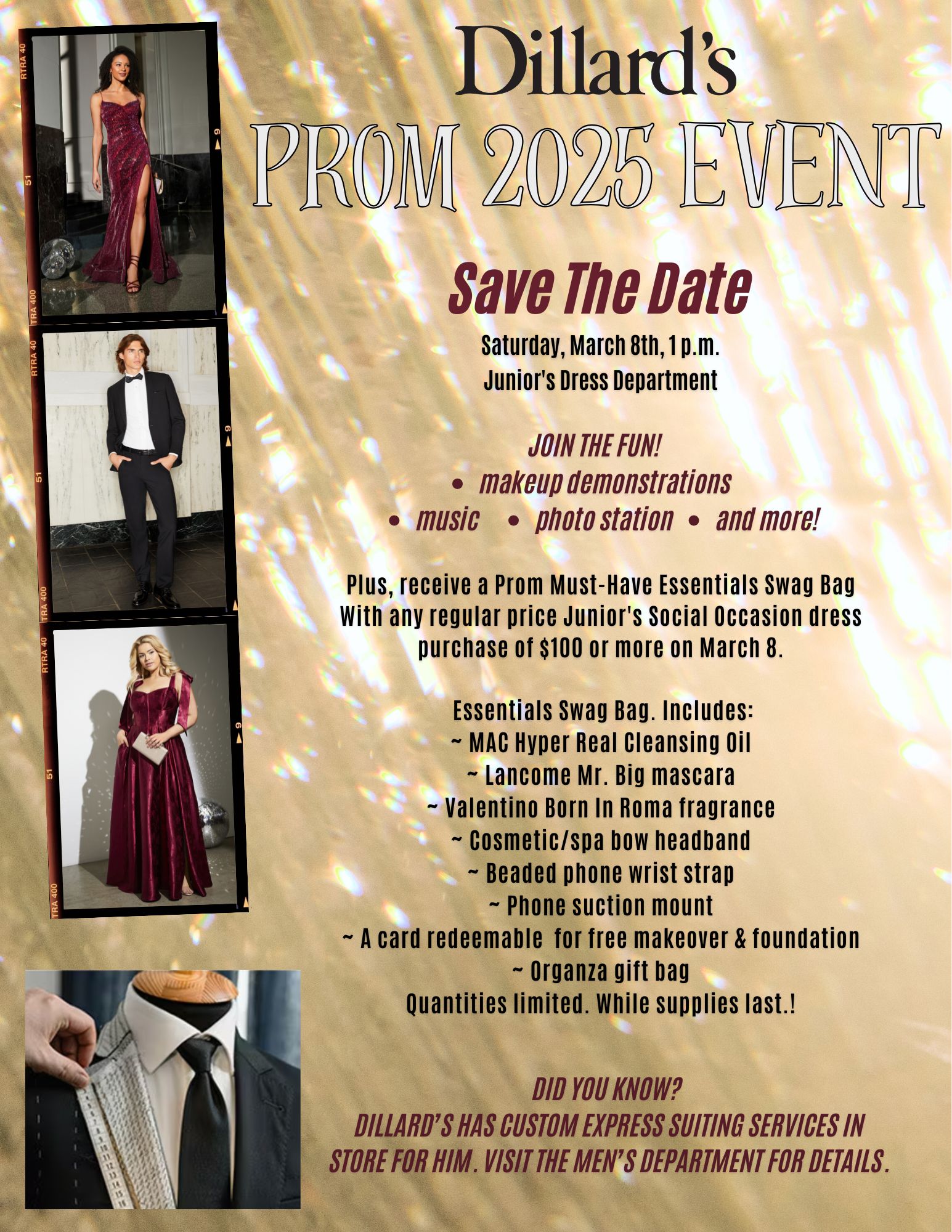 Dillard's Prom Event Flyer