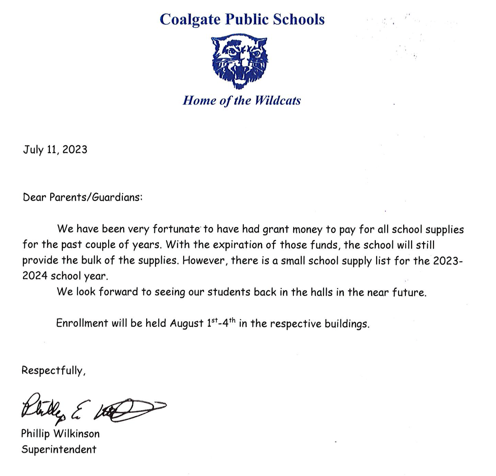 School letter