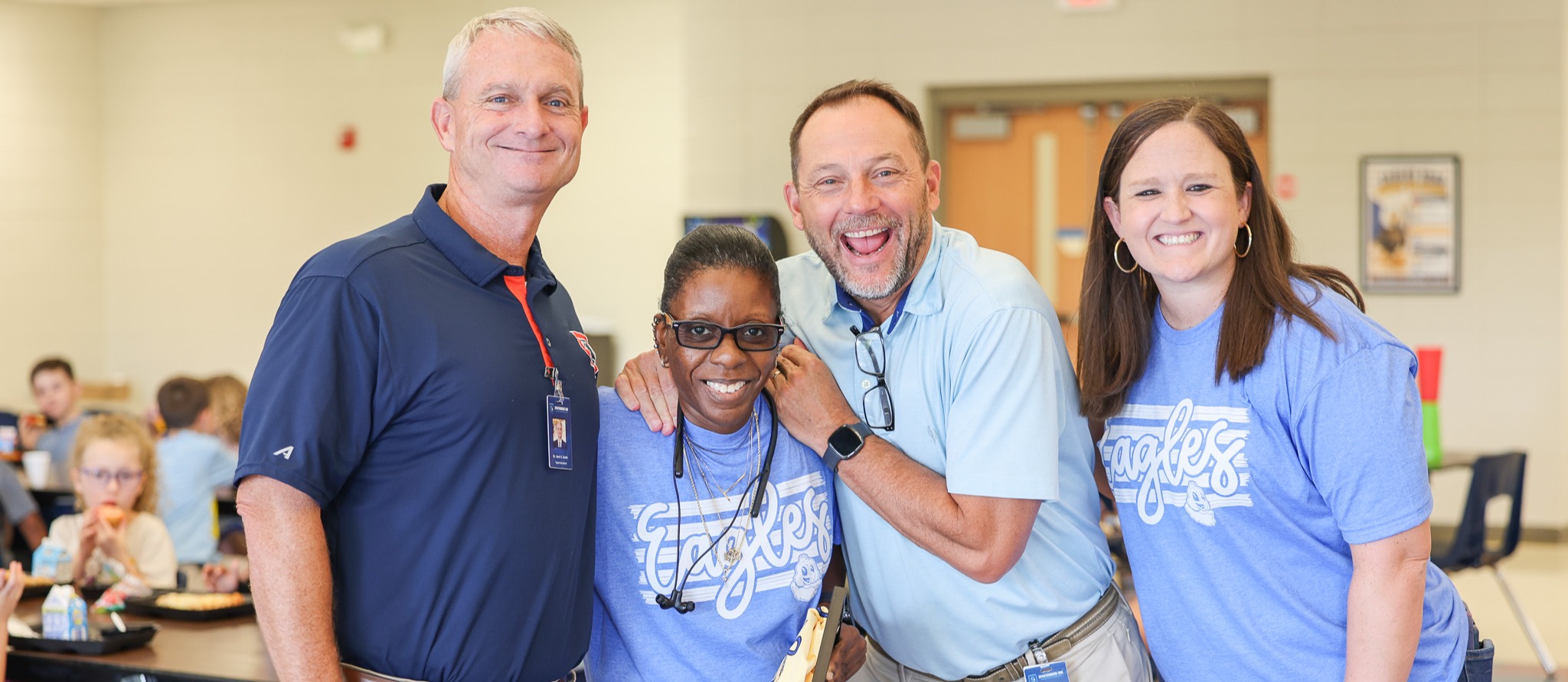 Tamika Hull presented an award from superintendent, Principal and assistant principal