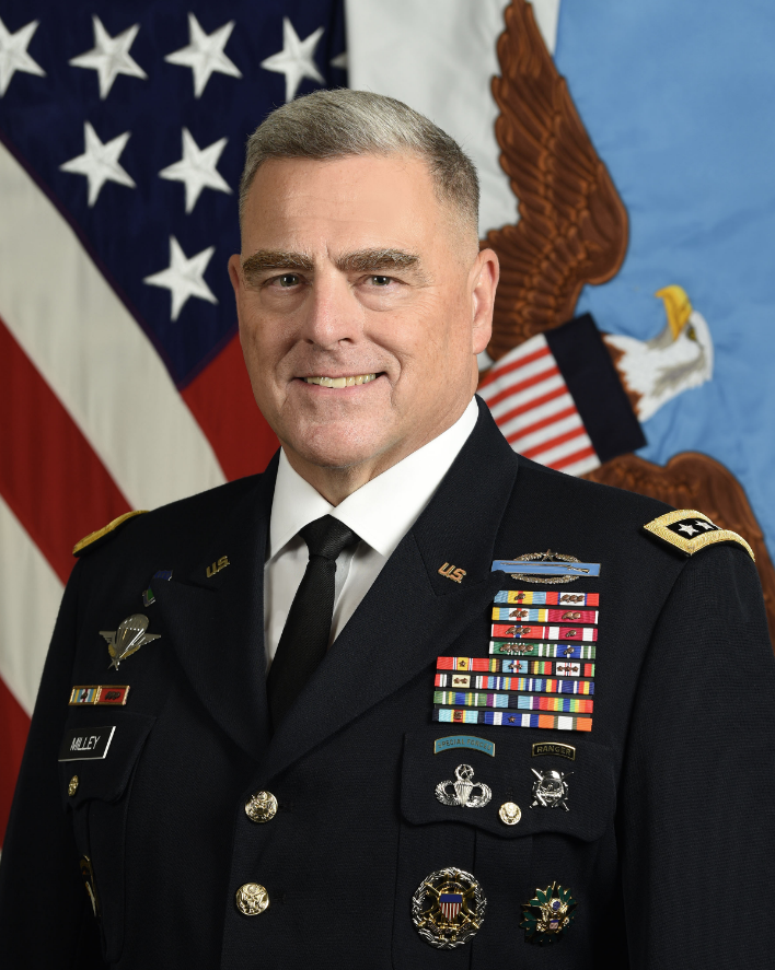 Chairman of the Joint Chiefs of Staff: General Mark Milley, US Army