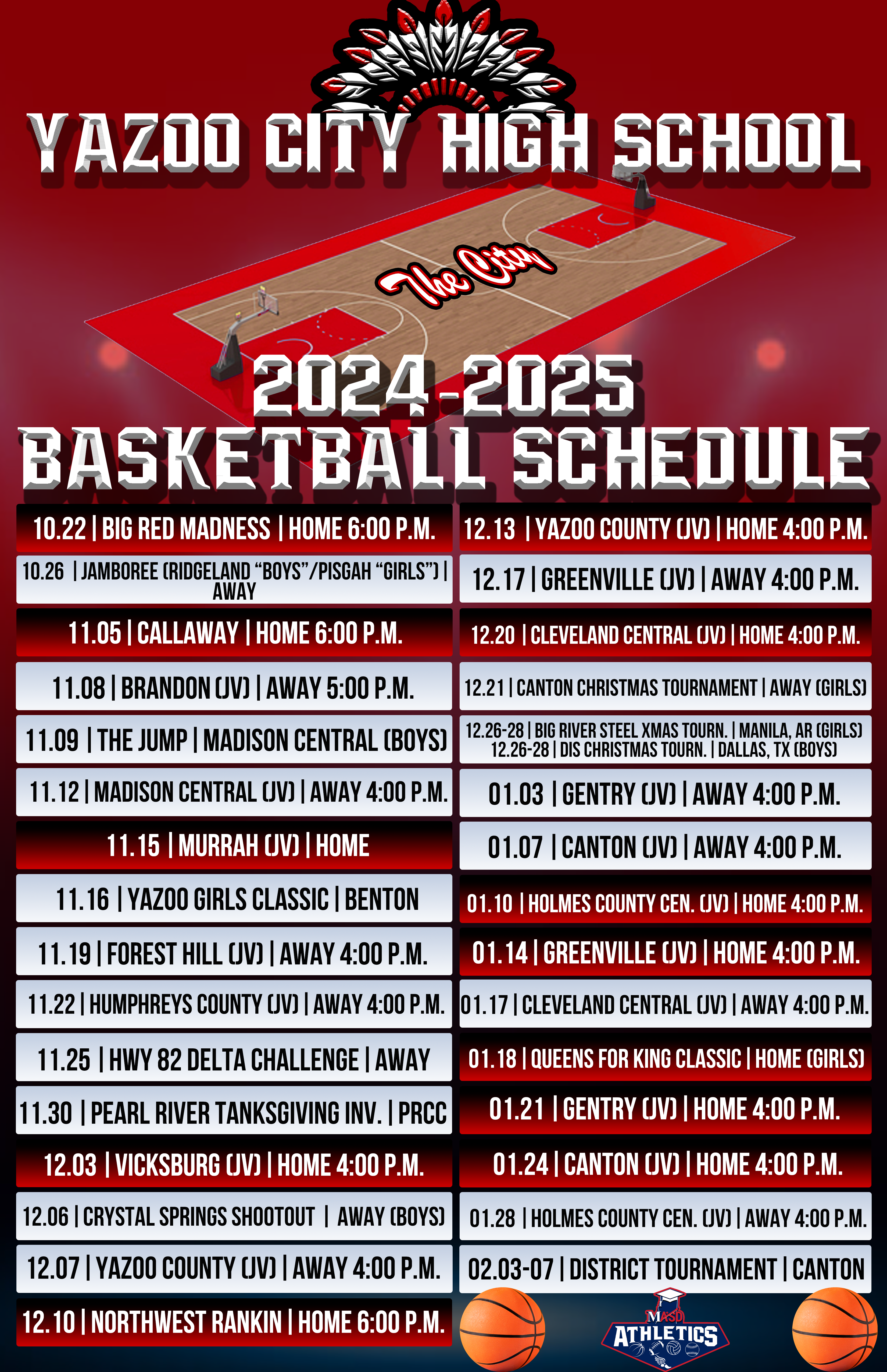 Basketball Schedule