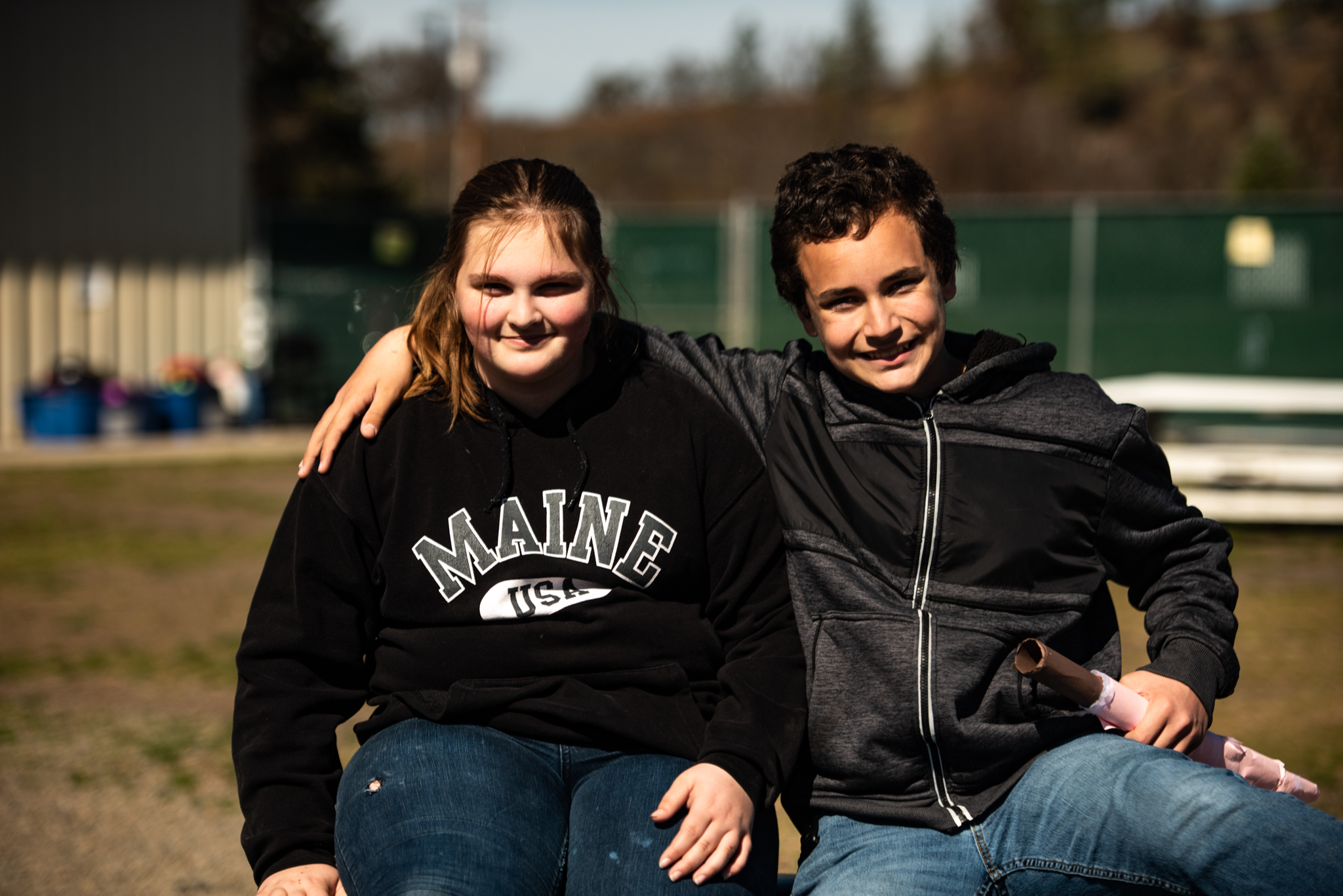 two students on playground