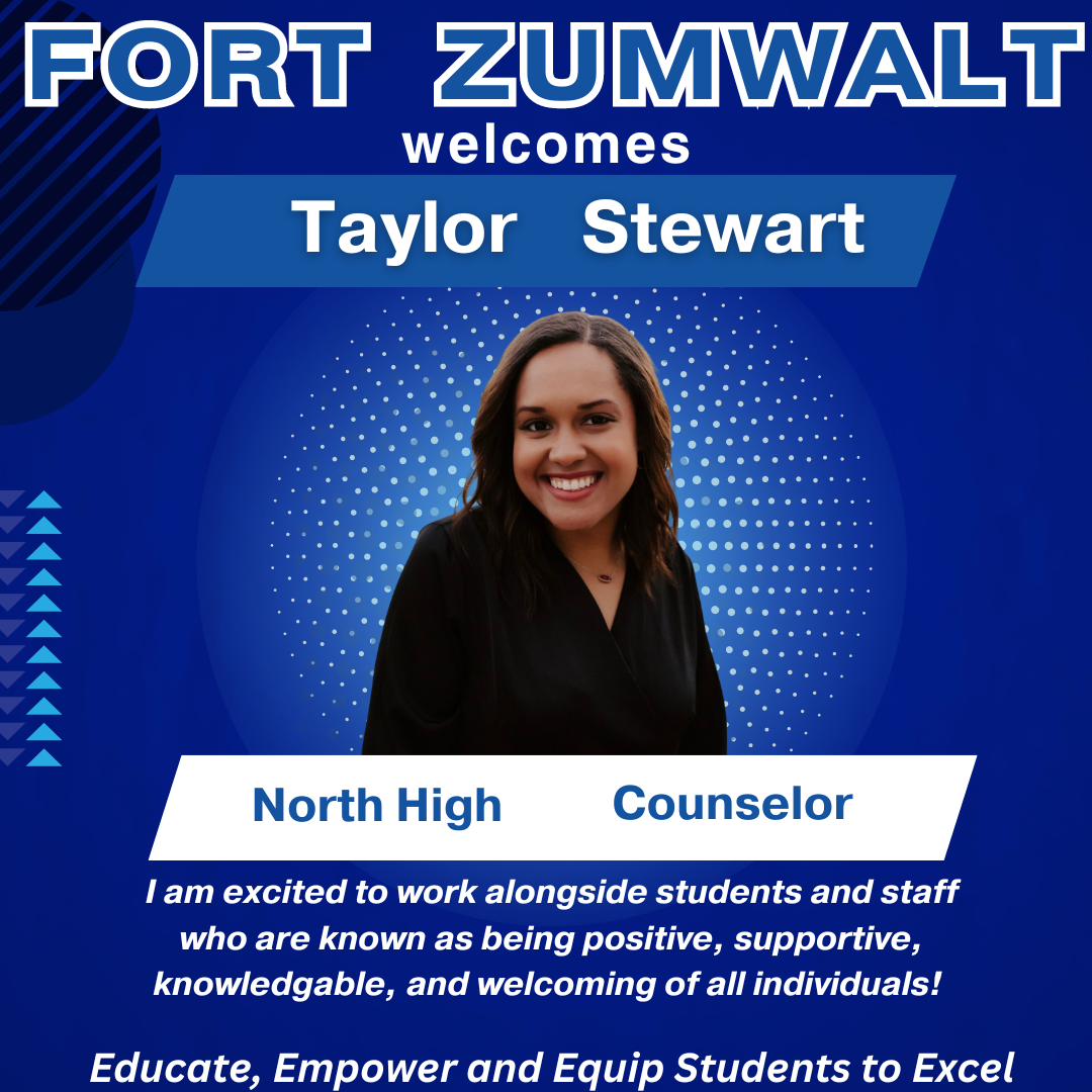 FZSD welcomes new school counselor Taylor S. to North High. She shared this thought on joining FZSD, "I am excited to work alongside students and staff who are known as being positive, supportive, knowledgable, and welcoming of all individuals!"